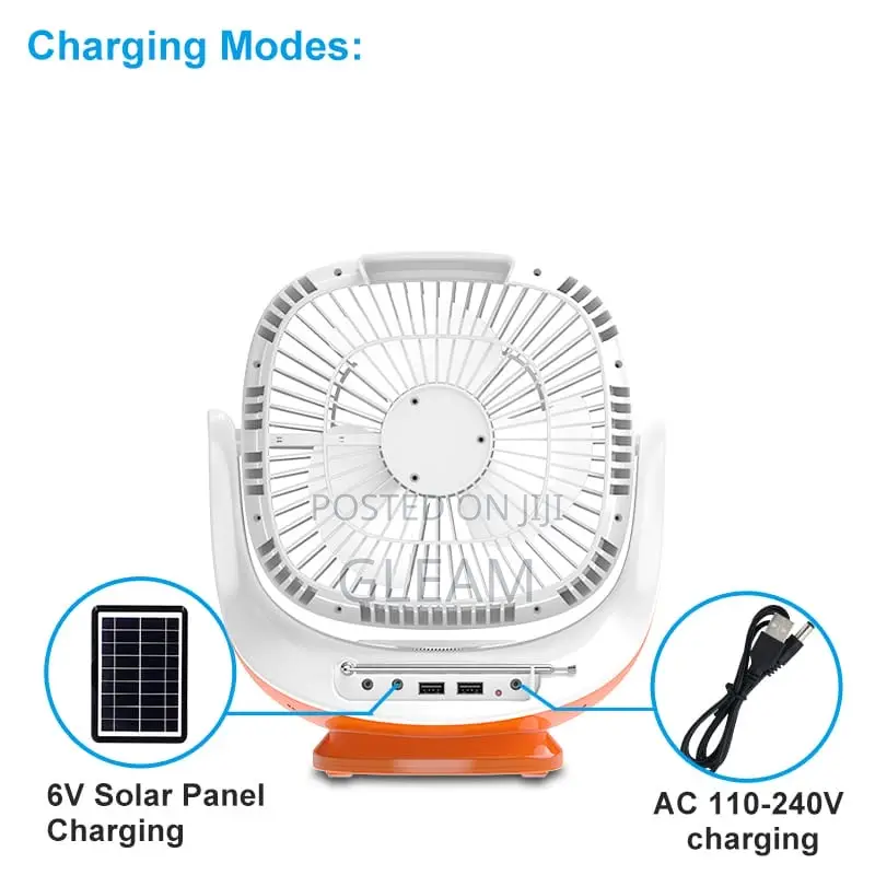 Easy Power Solar Fan (8 Inches) With Speaker