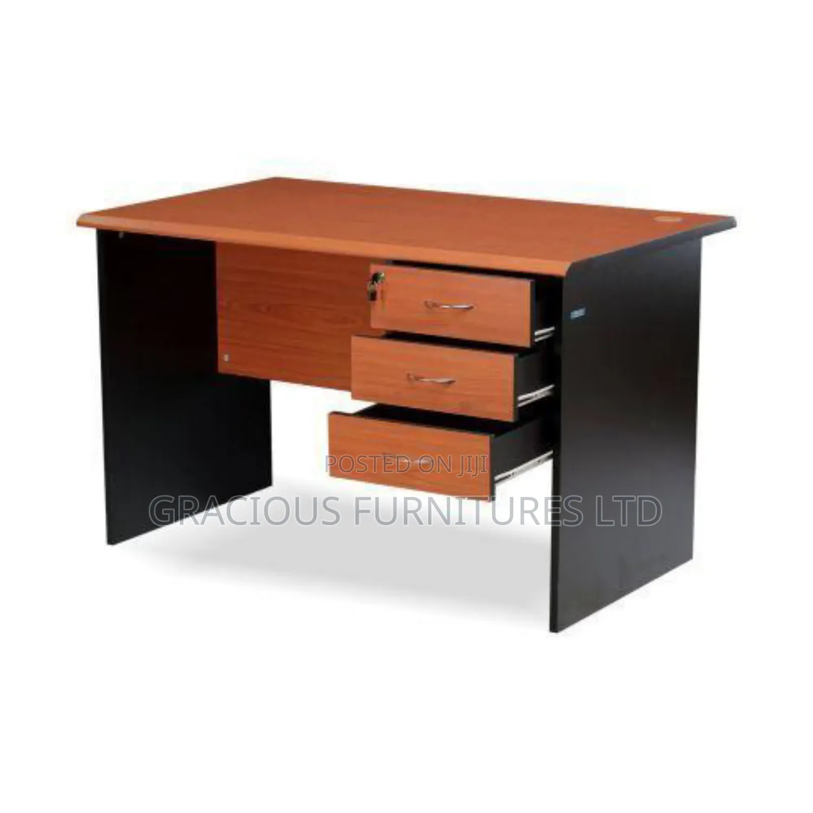 4 Feet Office Table With 3 Drawers