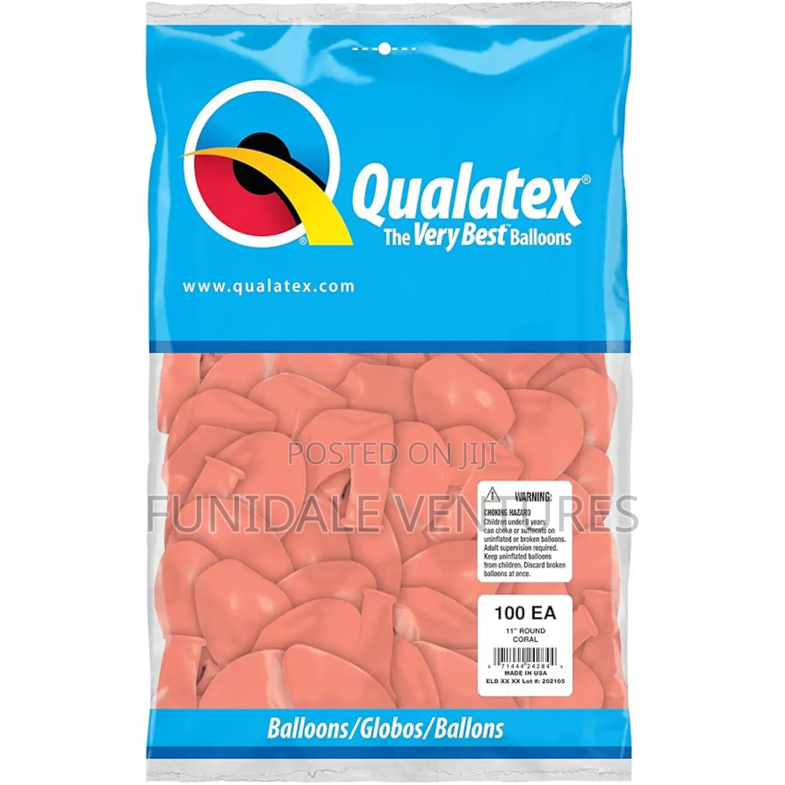 11" Round Coral Balloons - 100pc