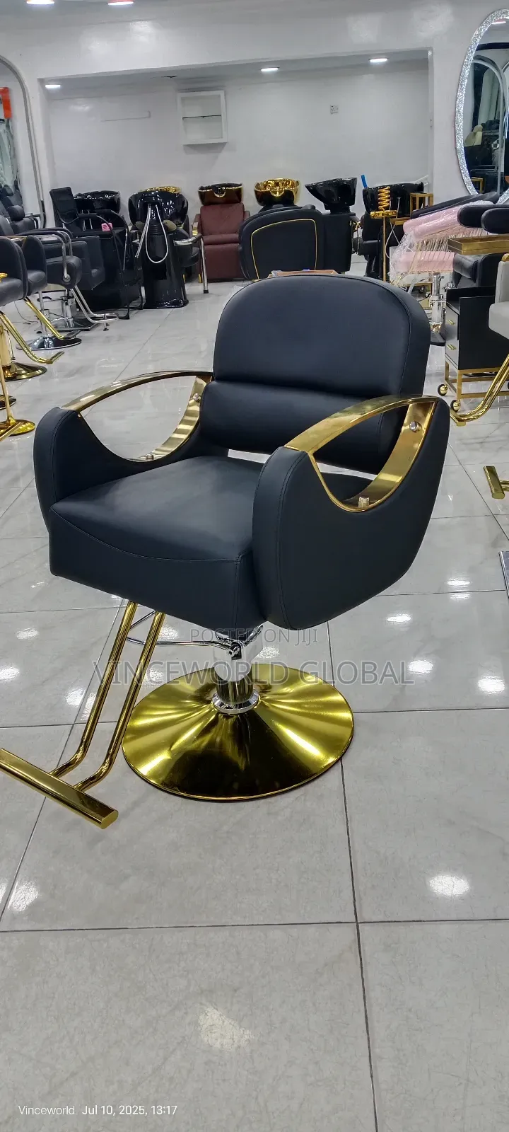 Salon Chair Mf-04 Black Gold