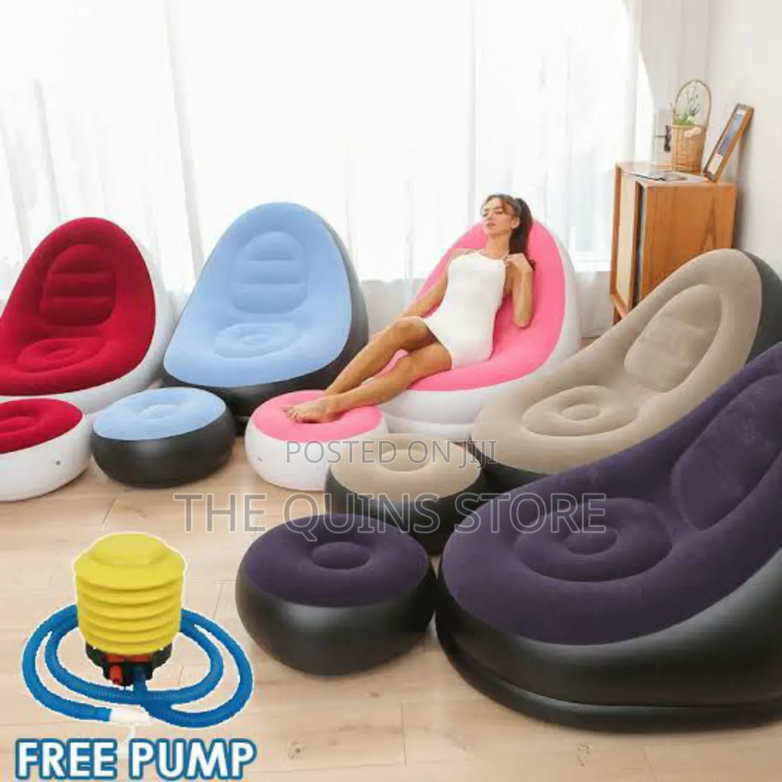 Inflatable Sofa With Foot-Rest