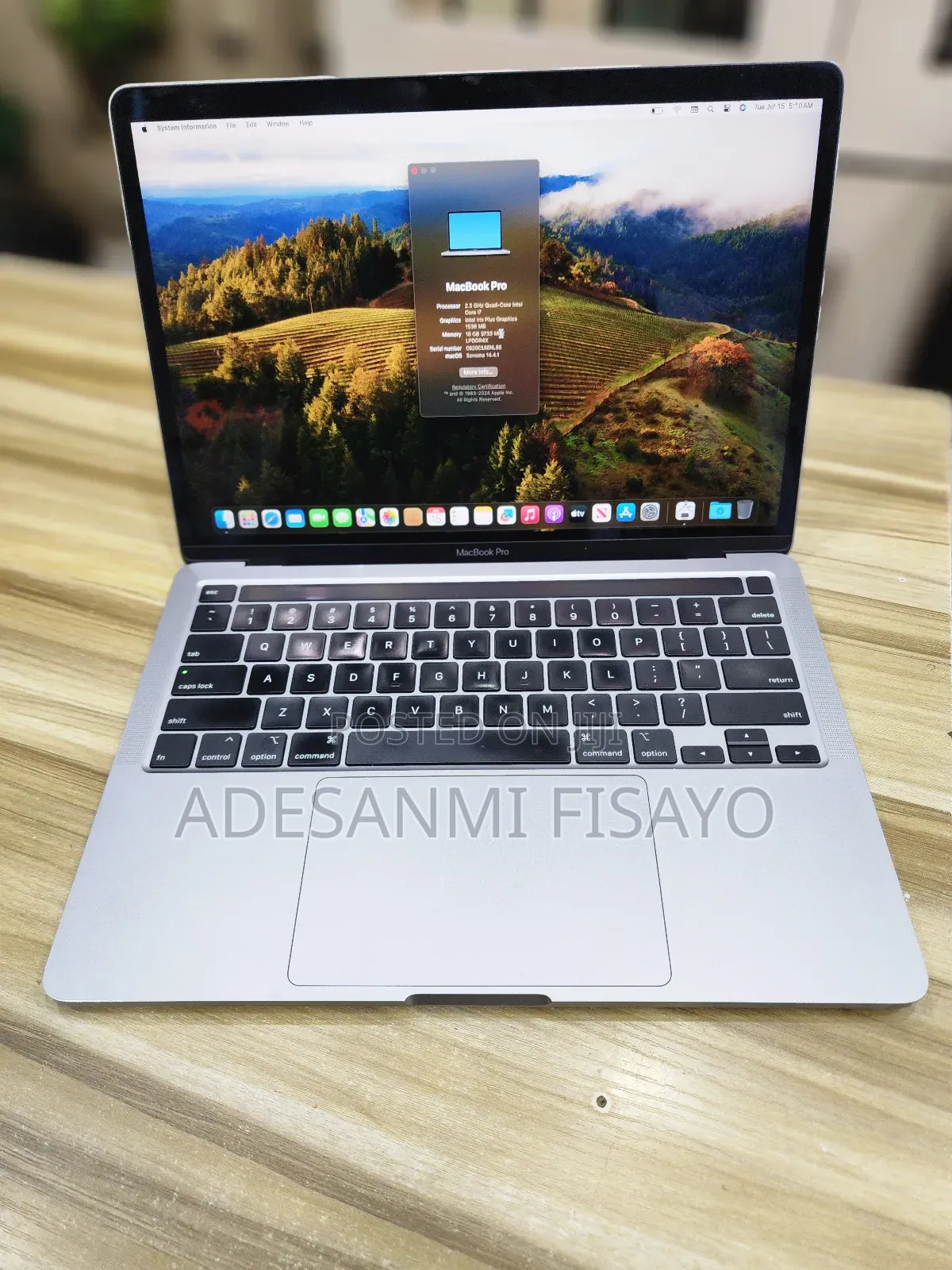Laptop Apple MacBook Pro 2020 16GB Intel Core i7 SSD 512GB