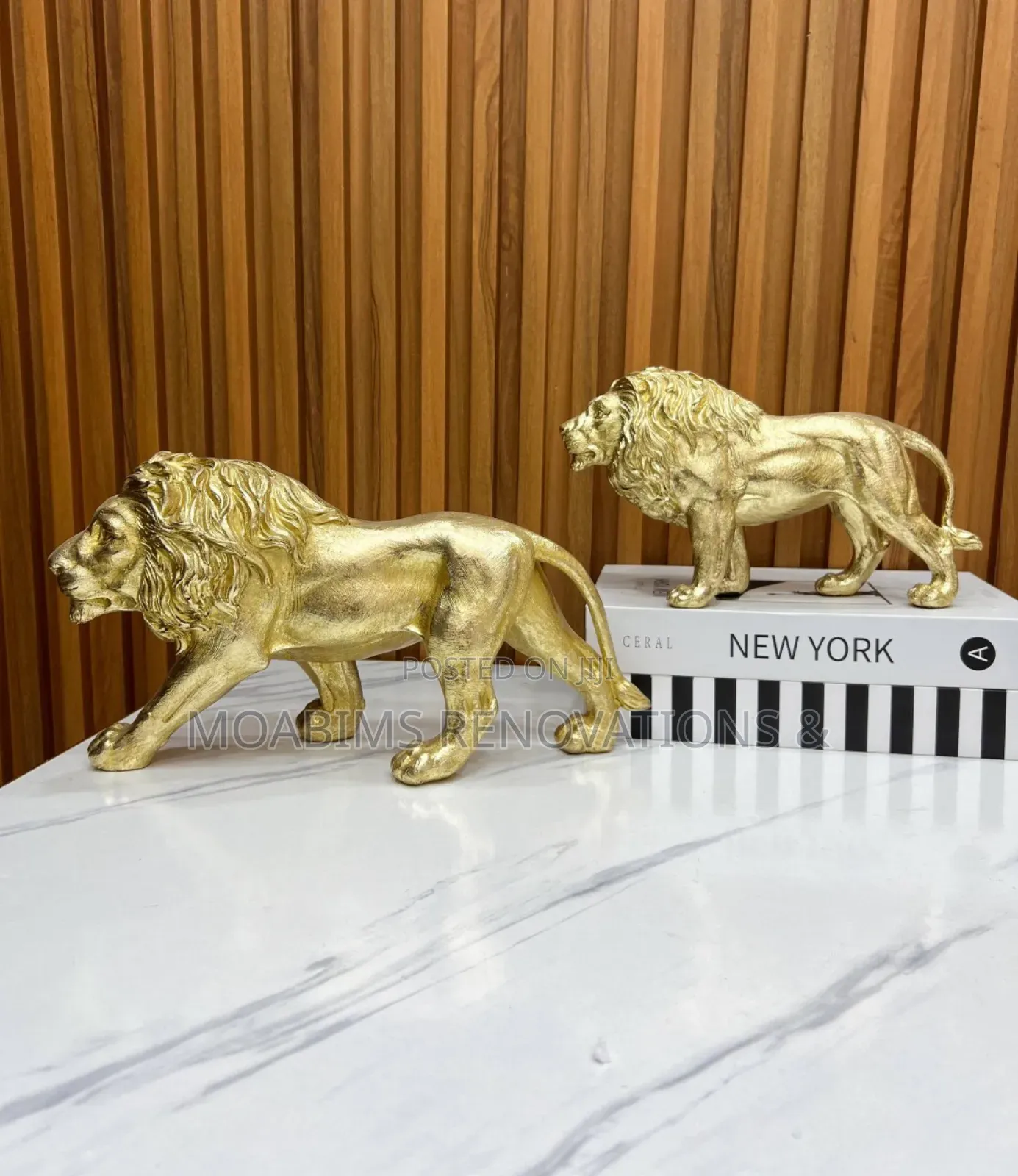 Luxury Stealth Lion Decor Aval in Two Sizes