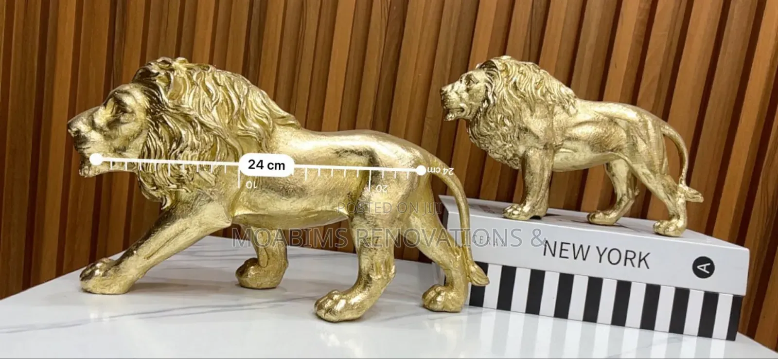 Luxury Stealth Lion Decor Aval in Two Sizes