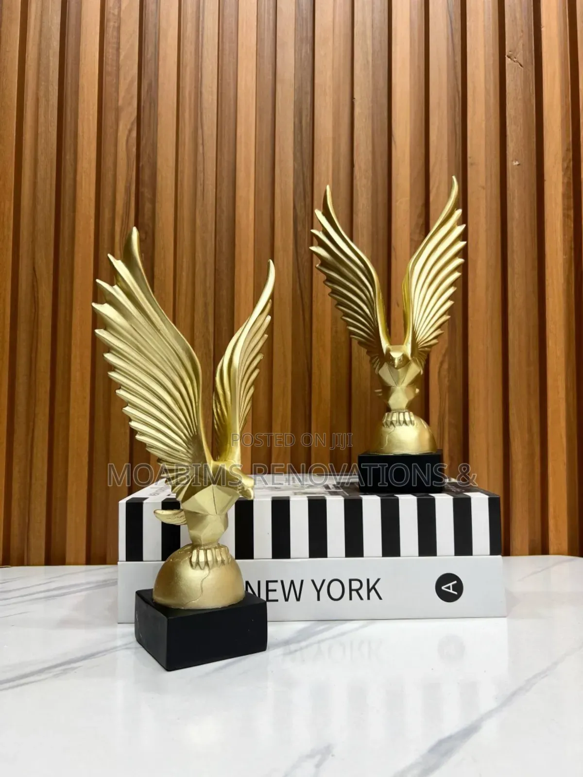 Figurine Ornament Eagle Gold Decor