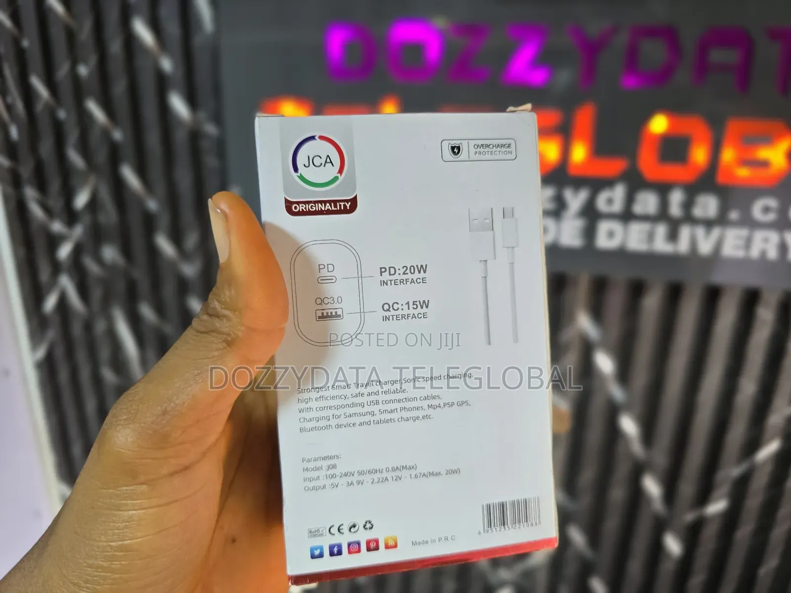 Jca J08 Dual Output Wall Charger + Cable