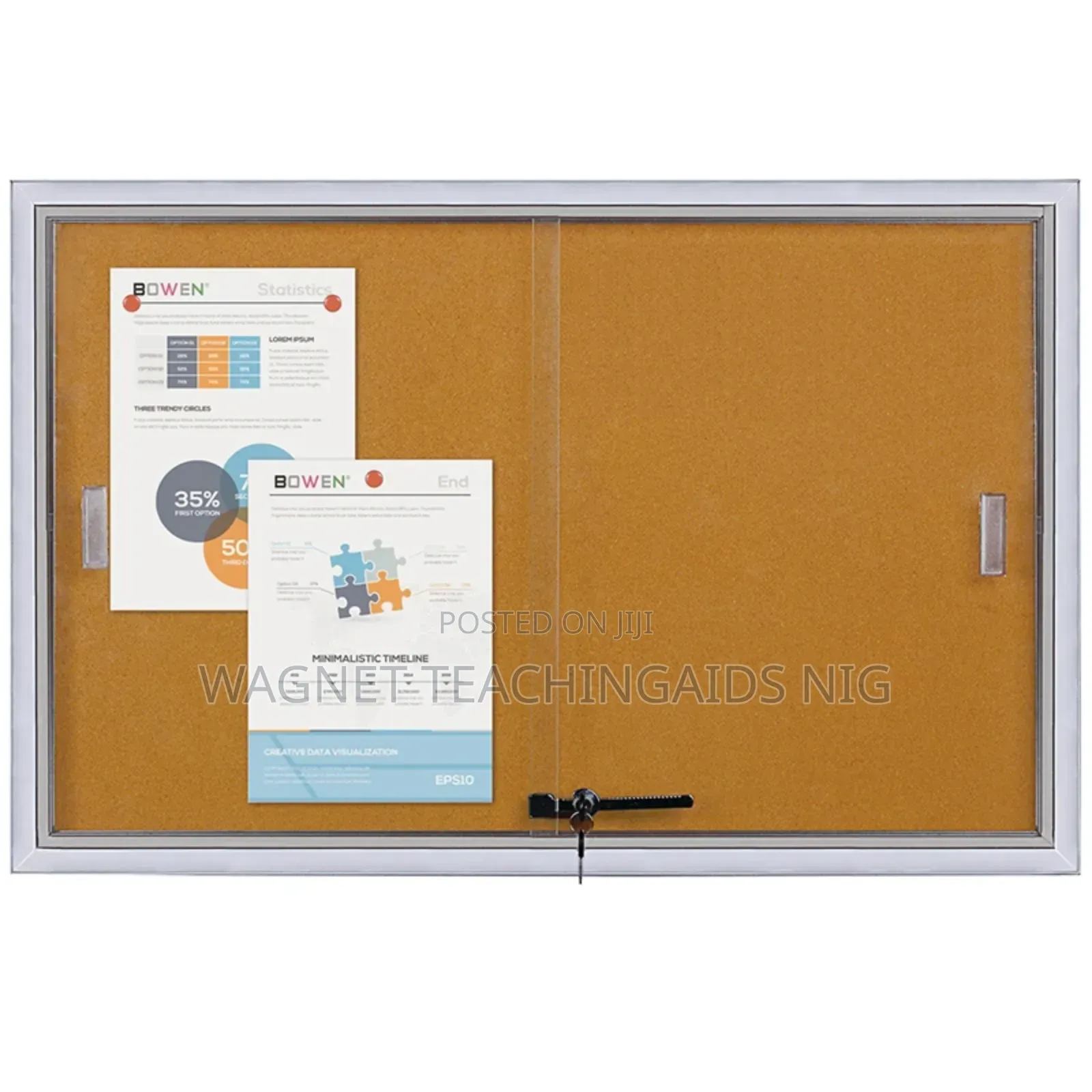 3x4feet Sliding Glass Notice Board