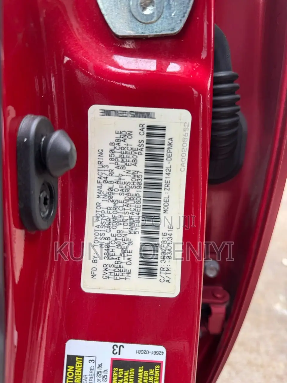 Toyota Corolla LE 4dr Sedan (1.8L 4cyl 4A) 2013 Red