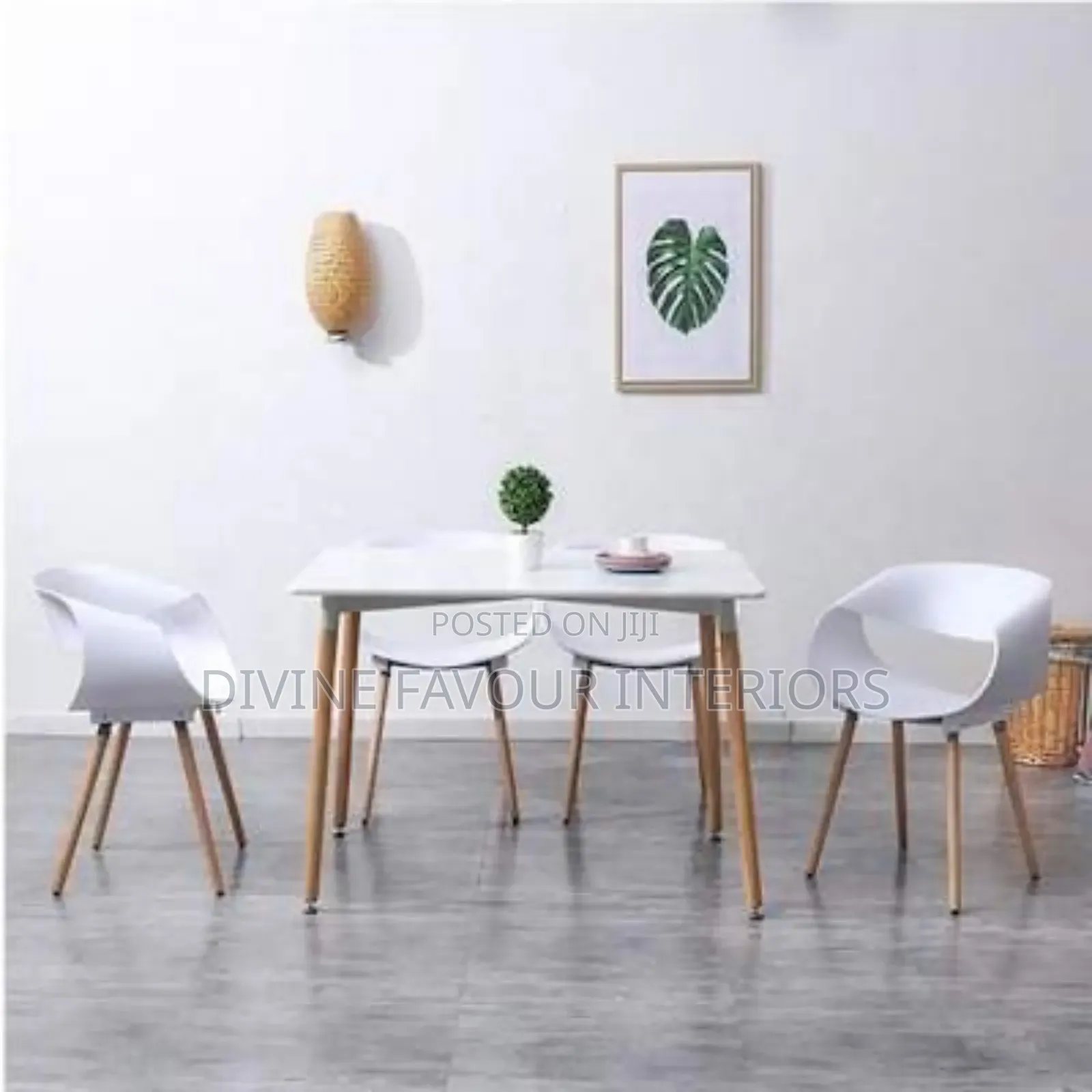 Outdoor/Events Table and 4 Chairs Set White