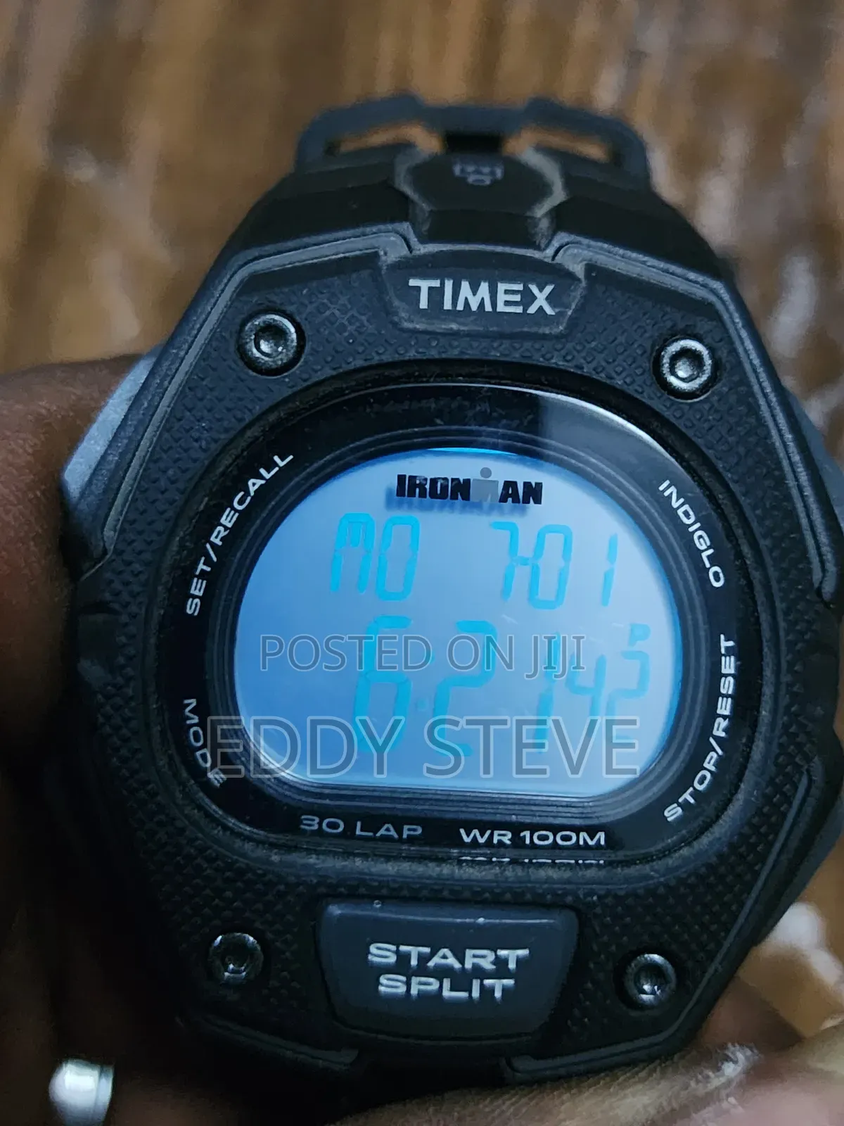 Timex Ironman Watch Men Indiglo 100m Wr Stopwatch 30 Lap