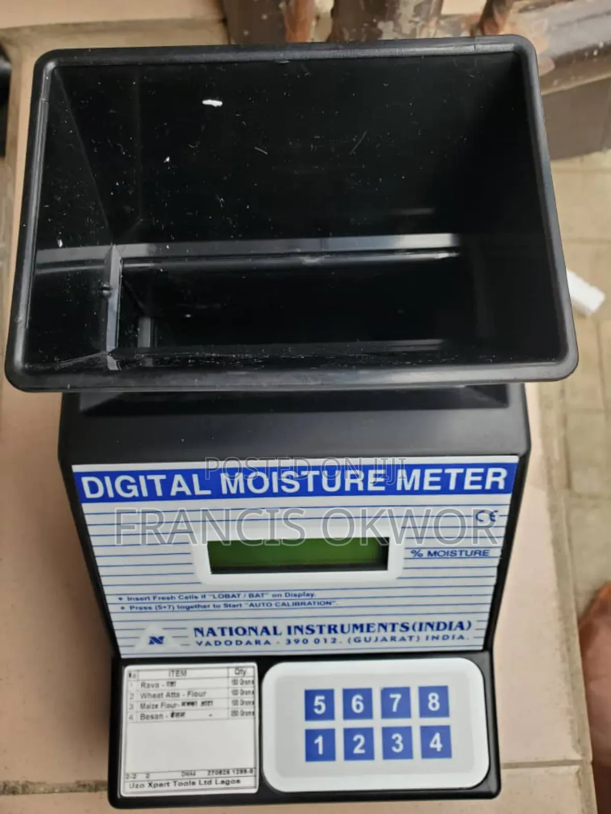 Moisture Meter for Maize/Corn Flour