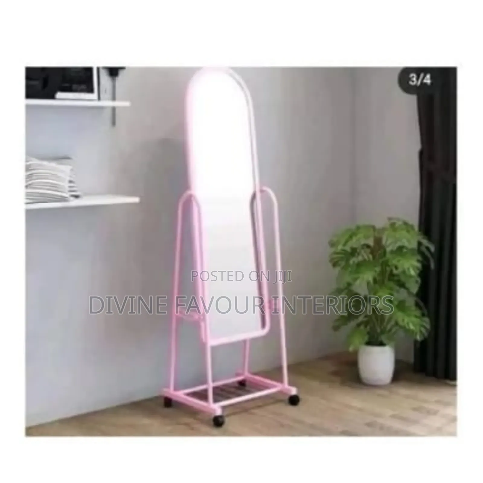 Standing Dressing Mirror - Pink