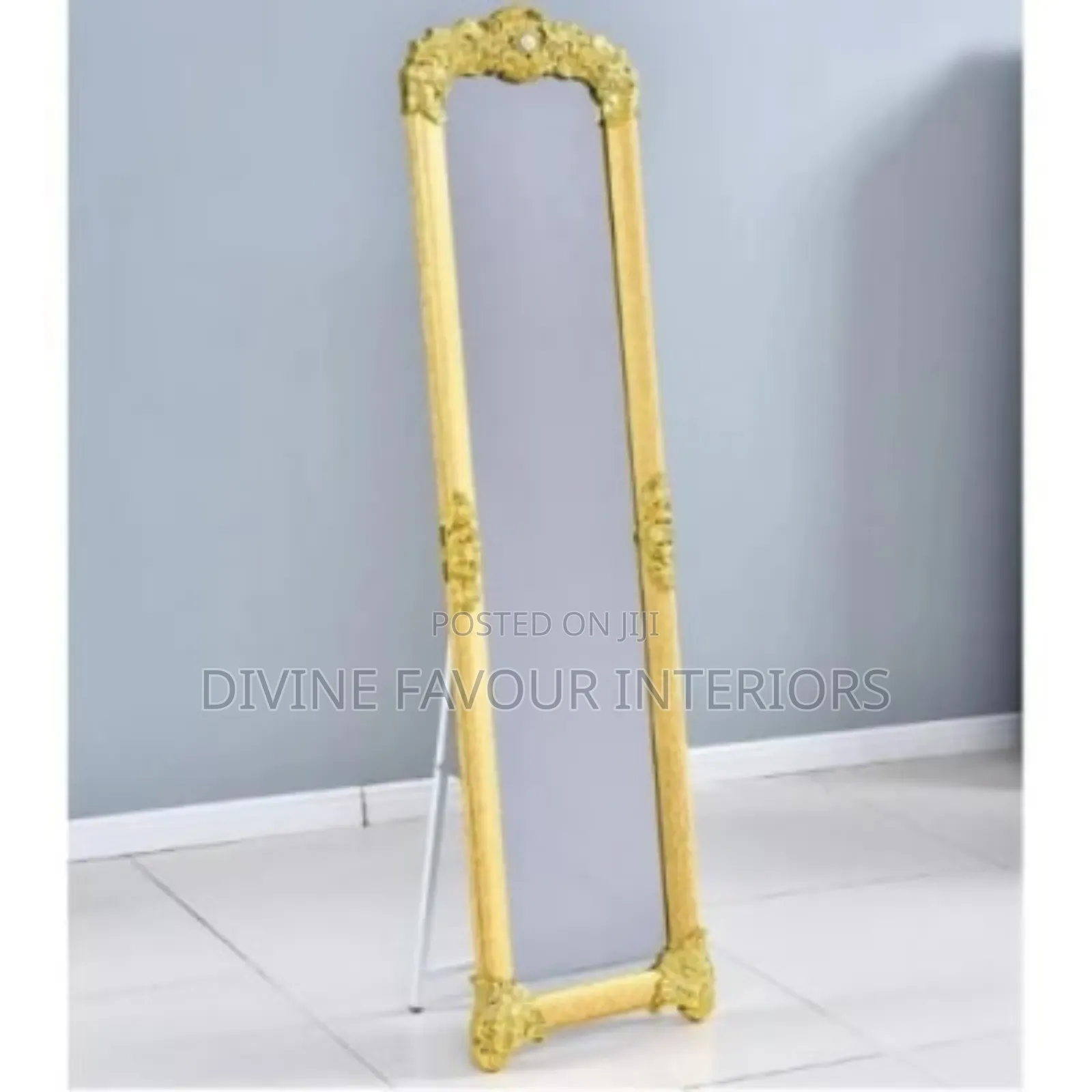 Standing Full Length Mirror - Gold