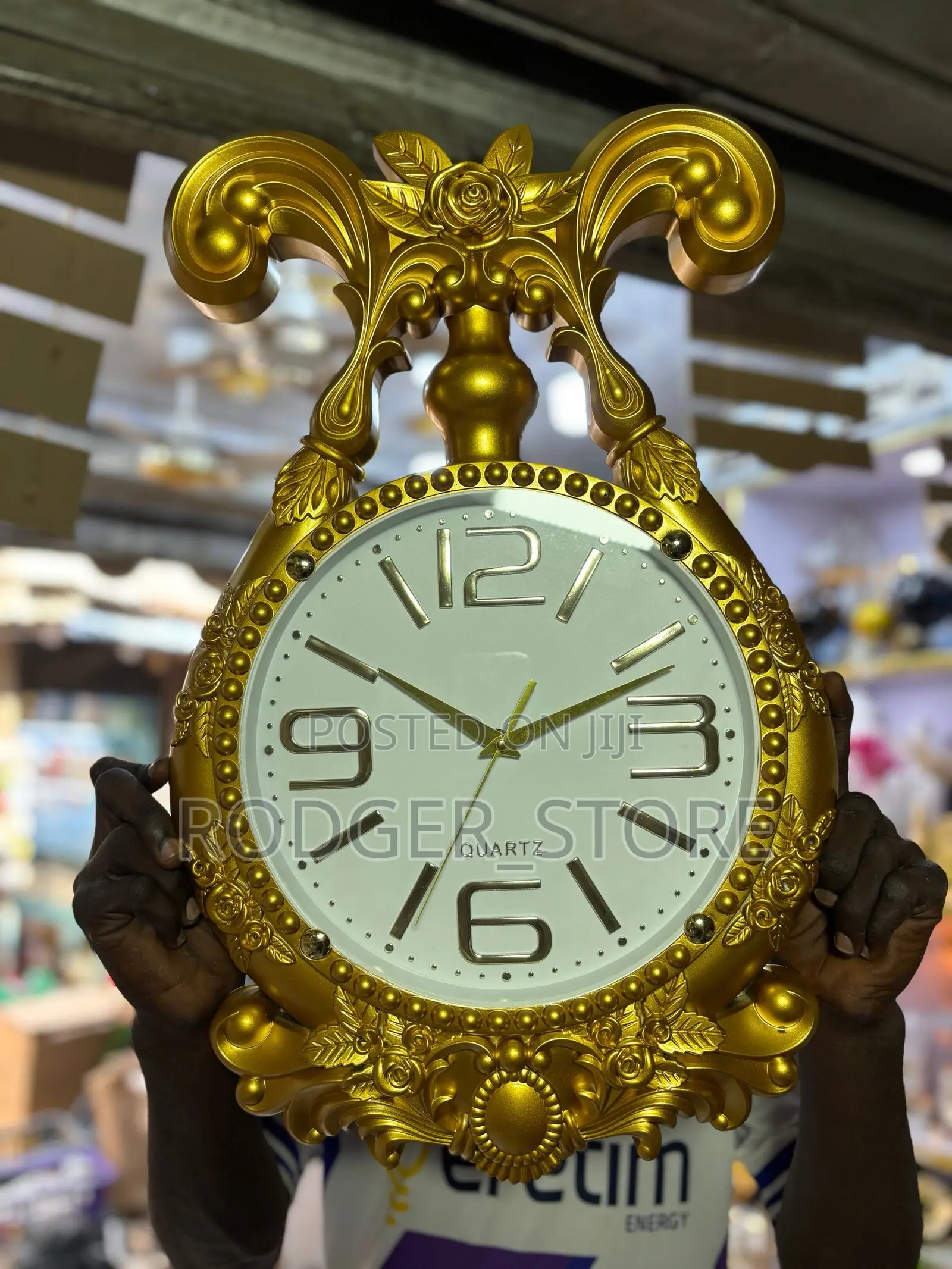 Tusk Wall Clock- Gold . A Statement Wall Clock.
