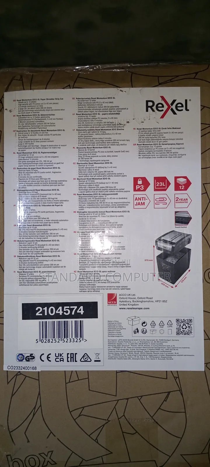 Rexel Shredder Momentum X312sl