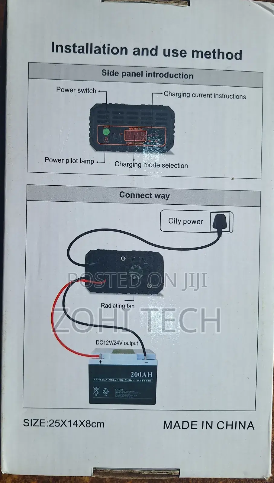 20a 12v 24v Battery Charger
