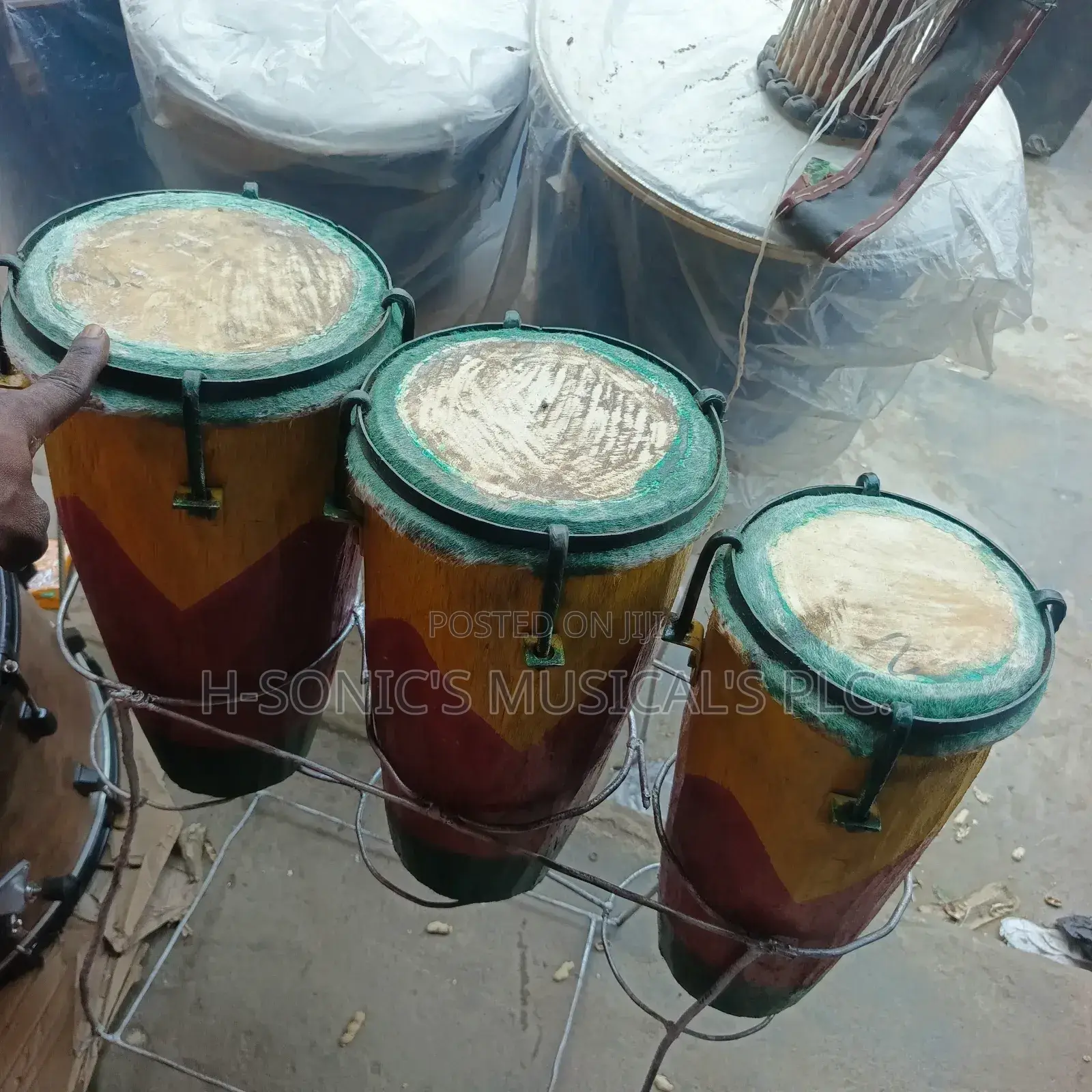 Local Conga Drum (Igba) 3 Set Wood