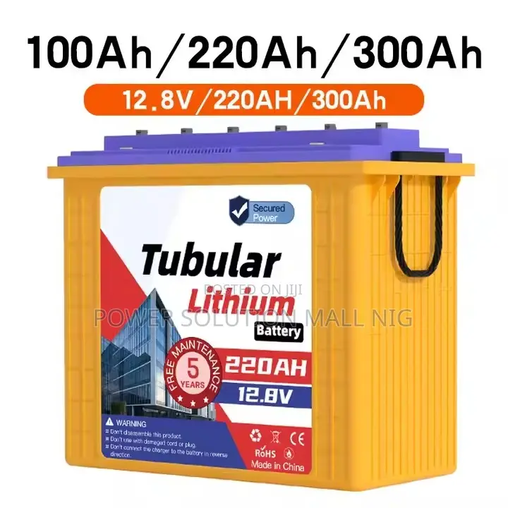 12v 200ah (2.5kwh) Tubular Lithium Ion Battery