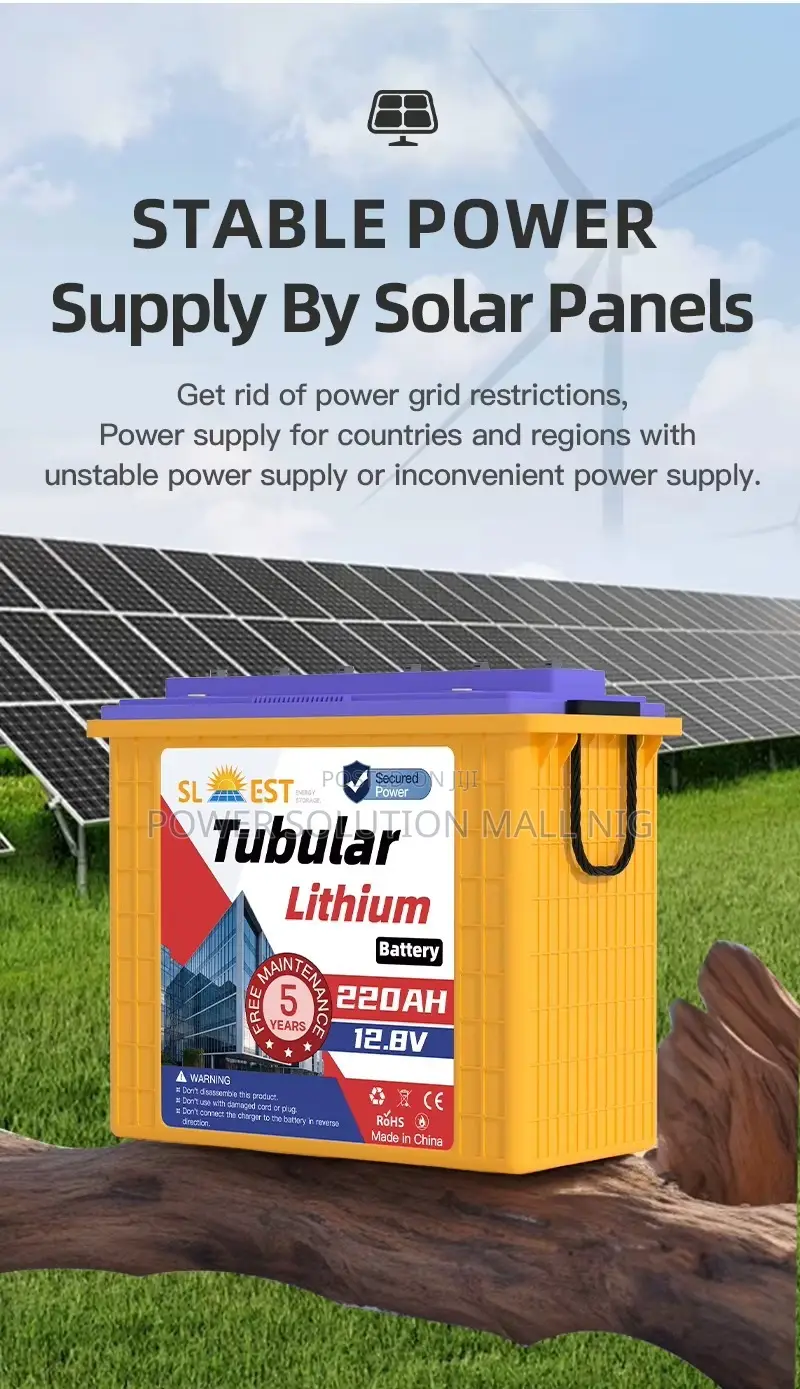 12v 200ah (2.5kwh) Tubular Lithium Ion Battery