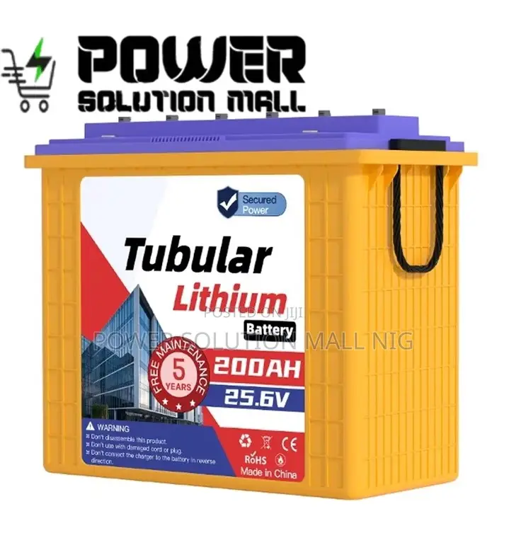 24v 200ah (5.12kwh) Tubular Lithium Ion Battery