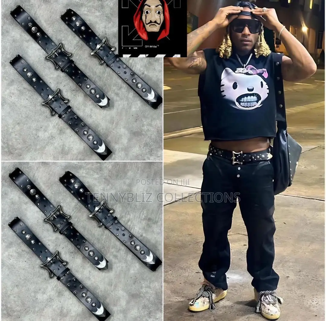 Lil-Baby Inspired Latest Luxury Quality Chrome Belts