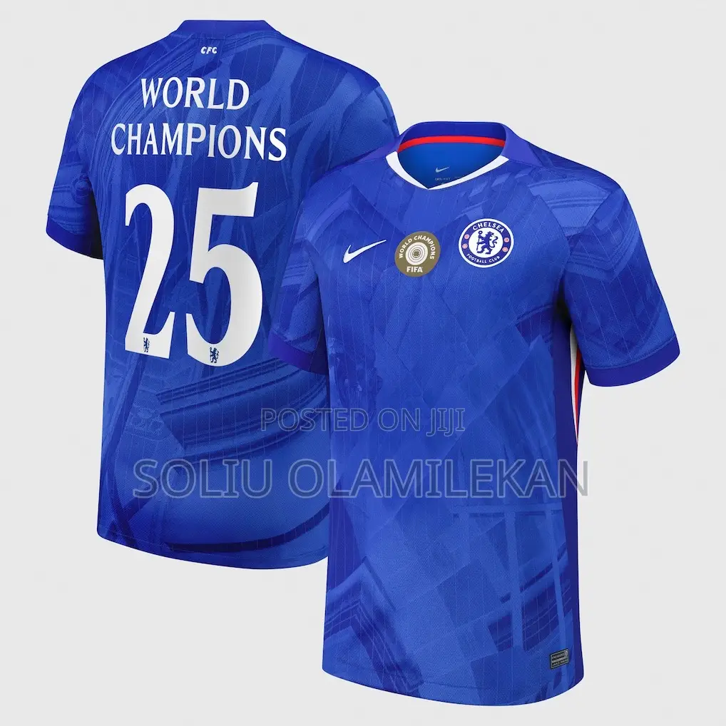 Chelsea Home Shirt 25/26 With World Champions 25 Chest Badge