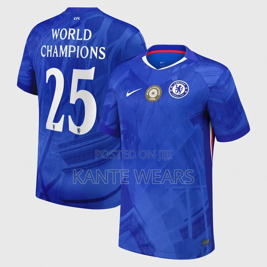 Chelsea Home Shirt 25/26 With World Champions 25 Chest Badge