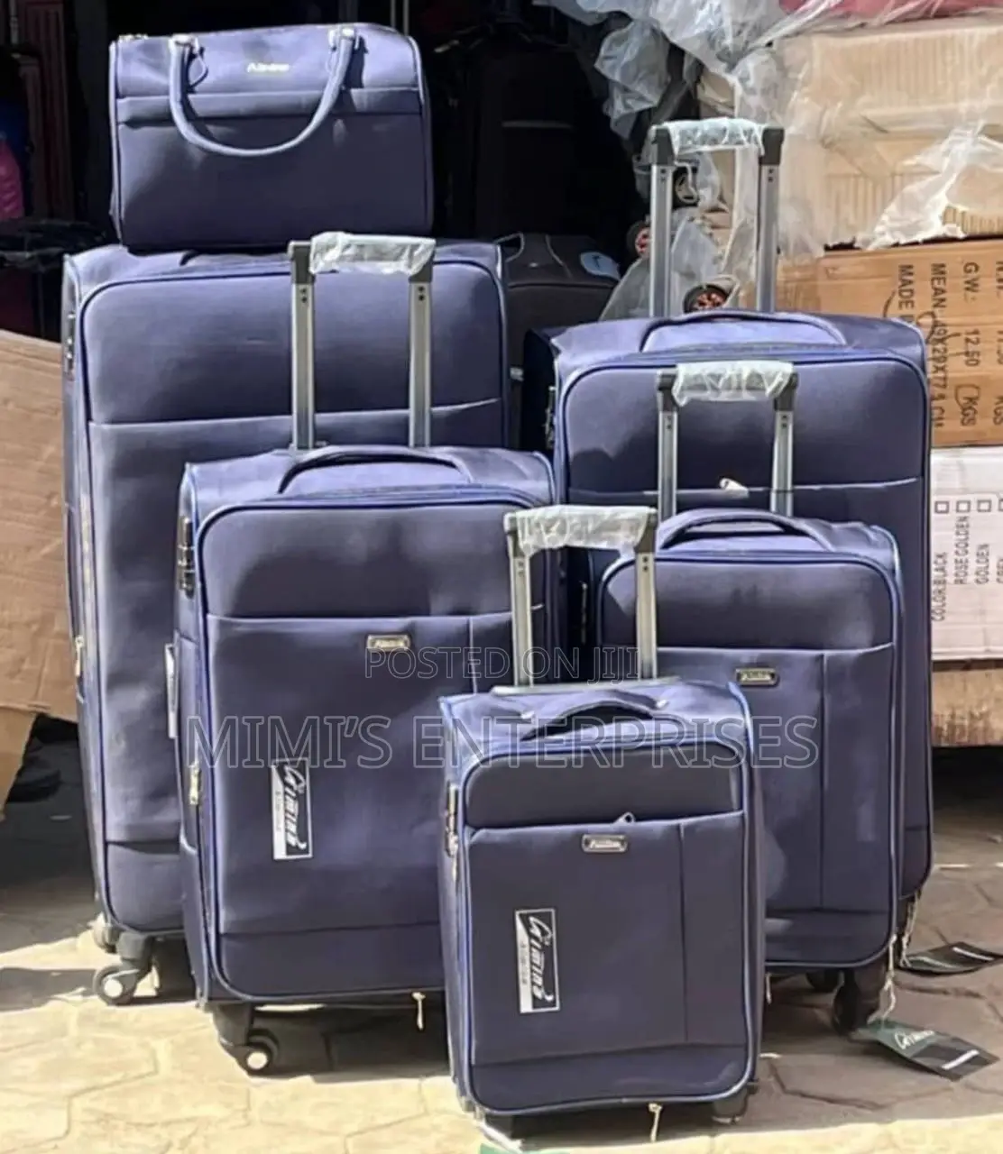 Spacious Luggage Set Fabric