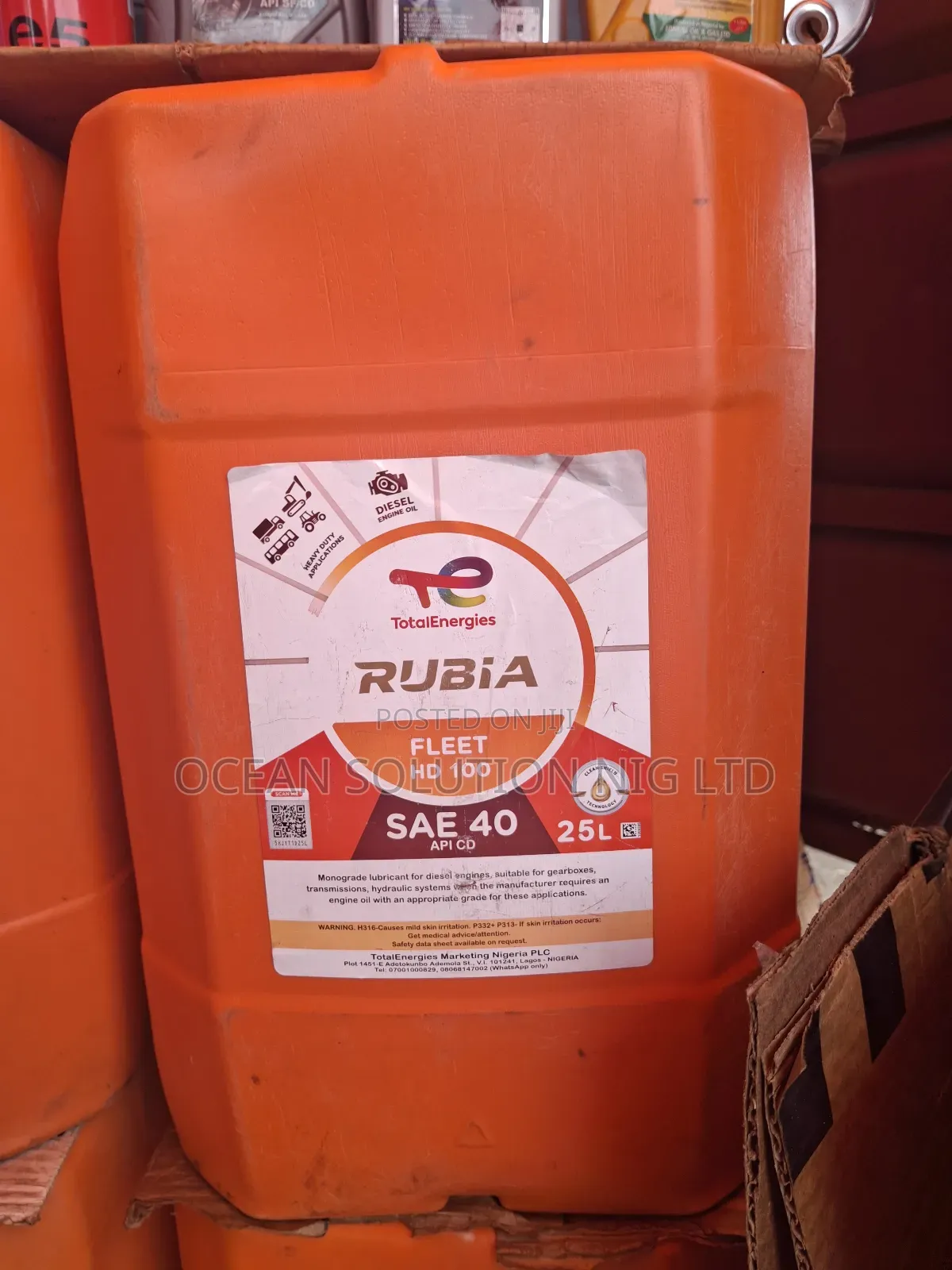 Totalenergies Rubia Fleet Hd 100 Sae 40 Engine Oil
