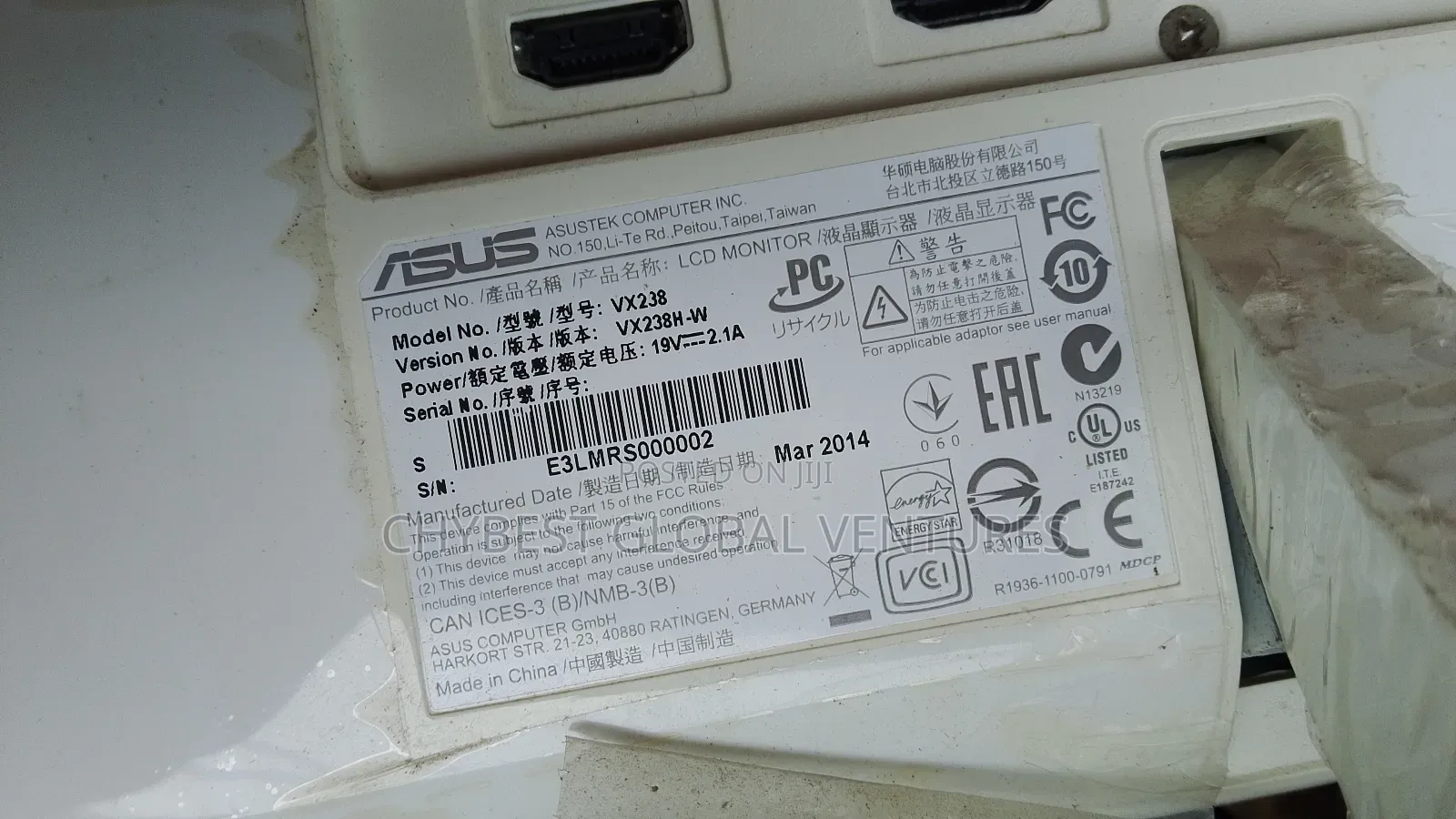 24 Inches Asus Flameless Monitor