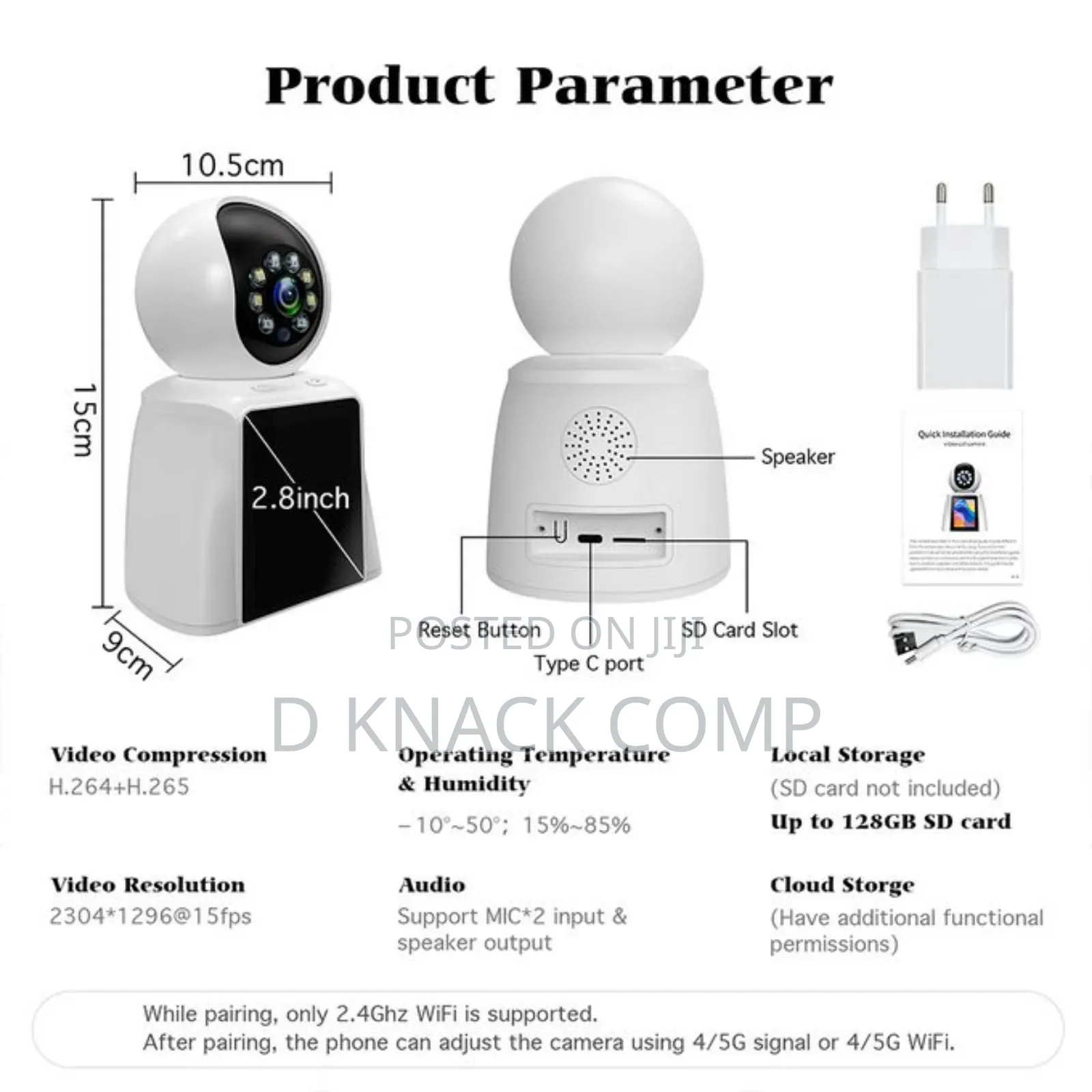 Video Babysitting Camera 2.4g Wifi 360° Video Calling