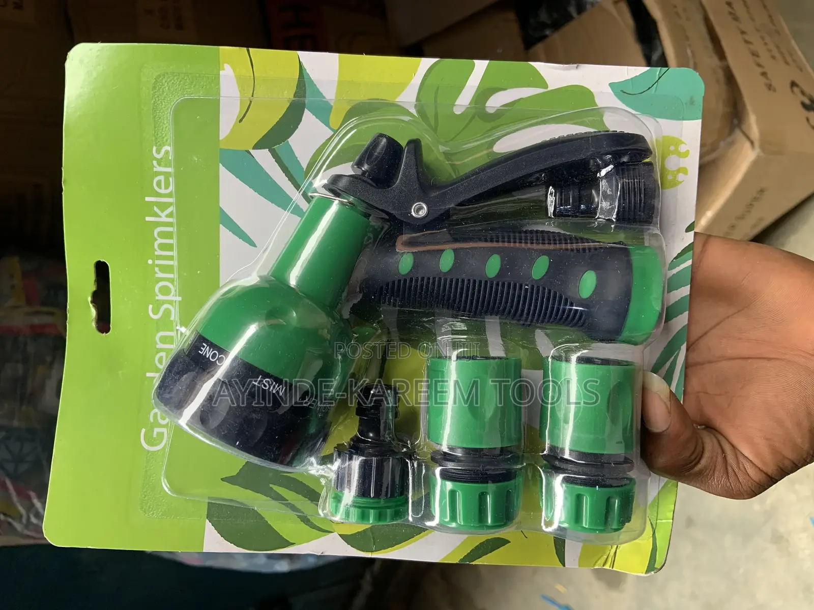 Garden Hose Spray Nozzle Set With Quick Connectors