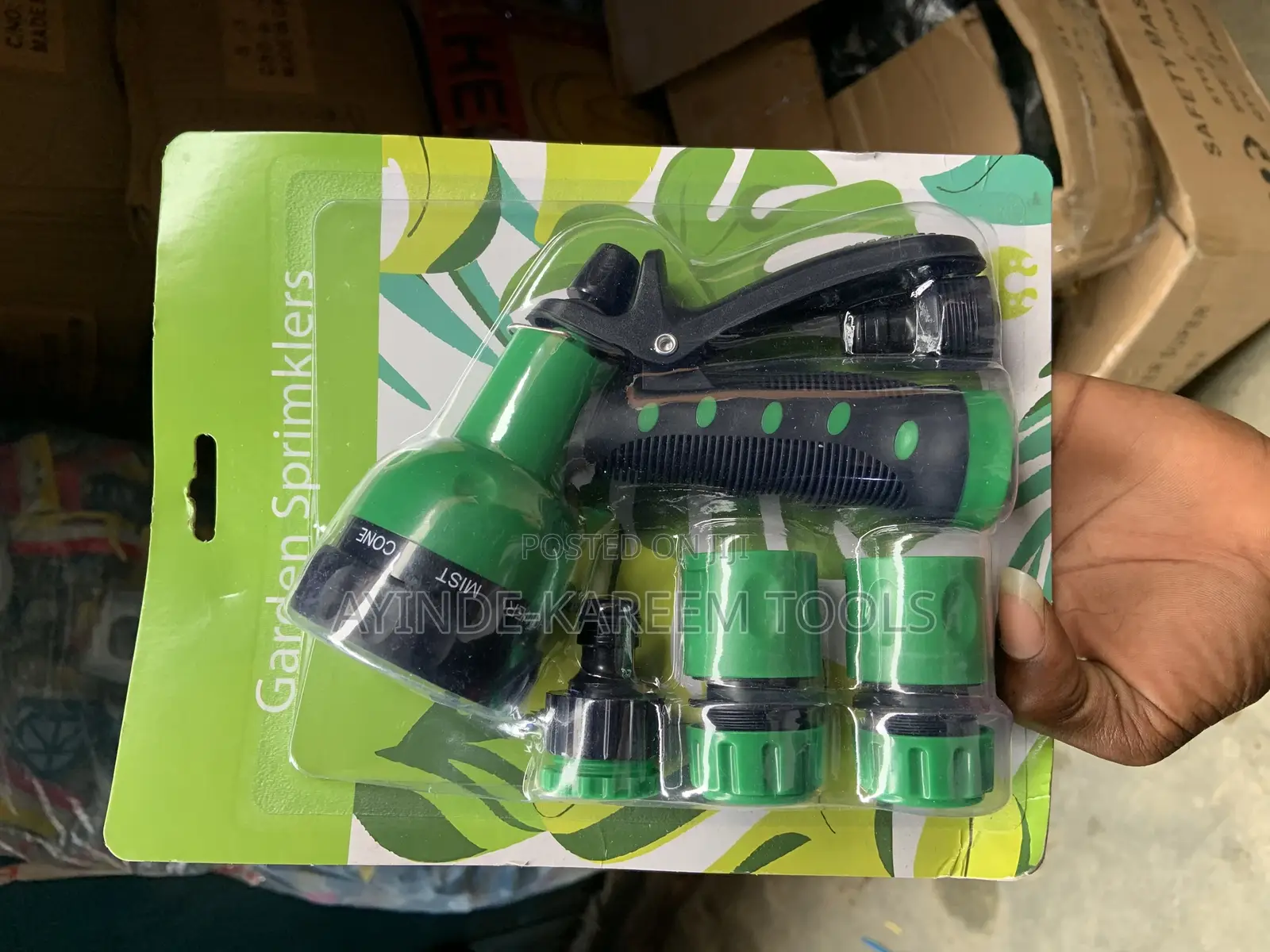 Garden Hose Spray Nozzle Set With Quick Connectors