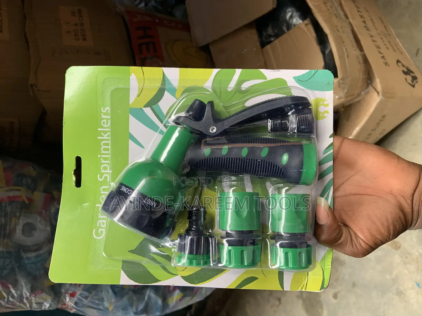 Garden Hose Spray Nozzle Set With Quick Connectors