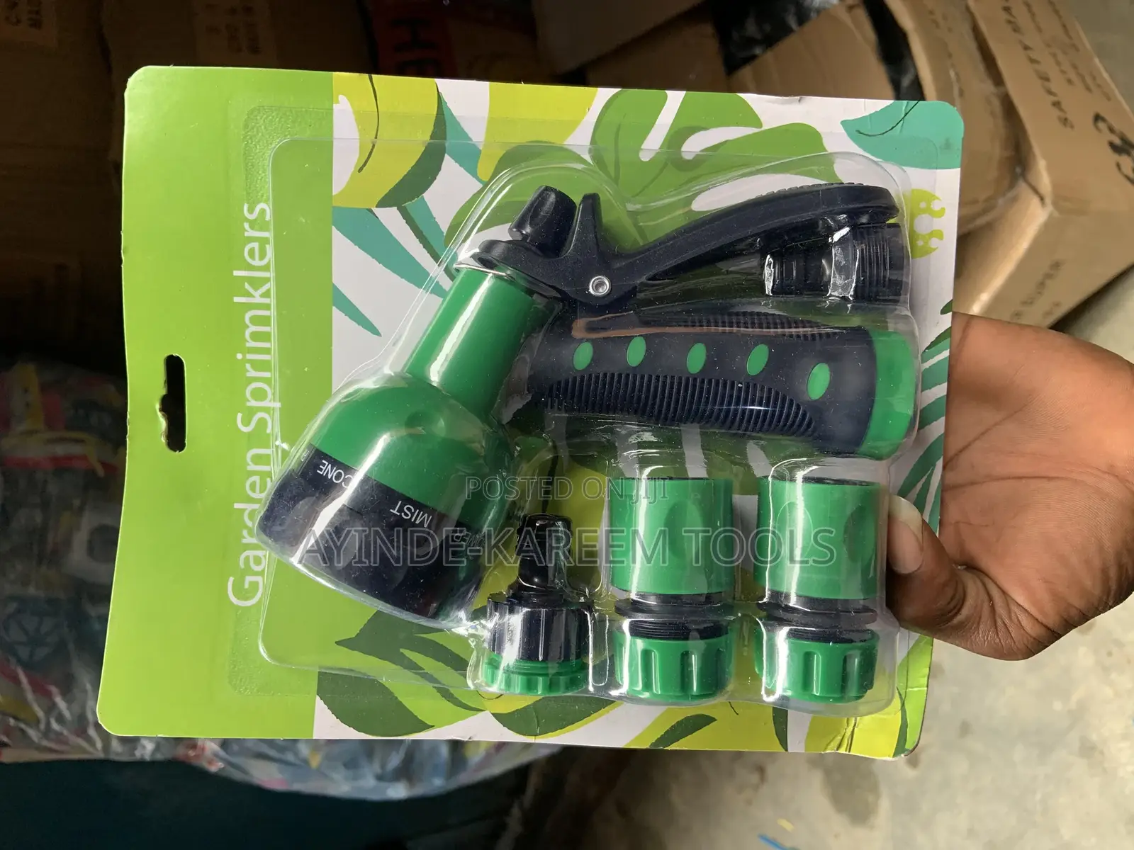 Garden Hose Spray Nozzle Set With Quick Connectors