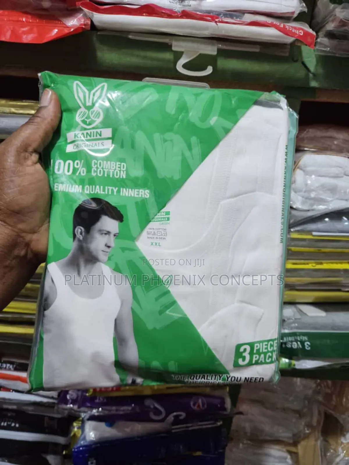 3in1 White Men's Singlet