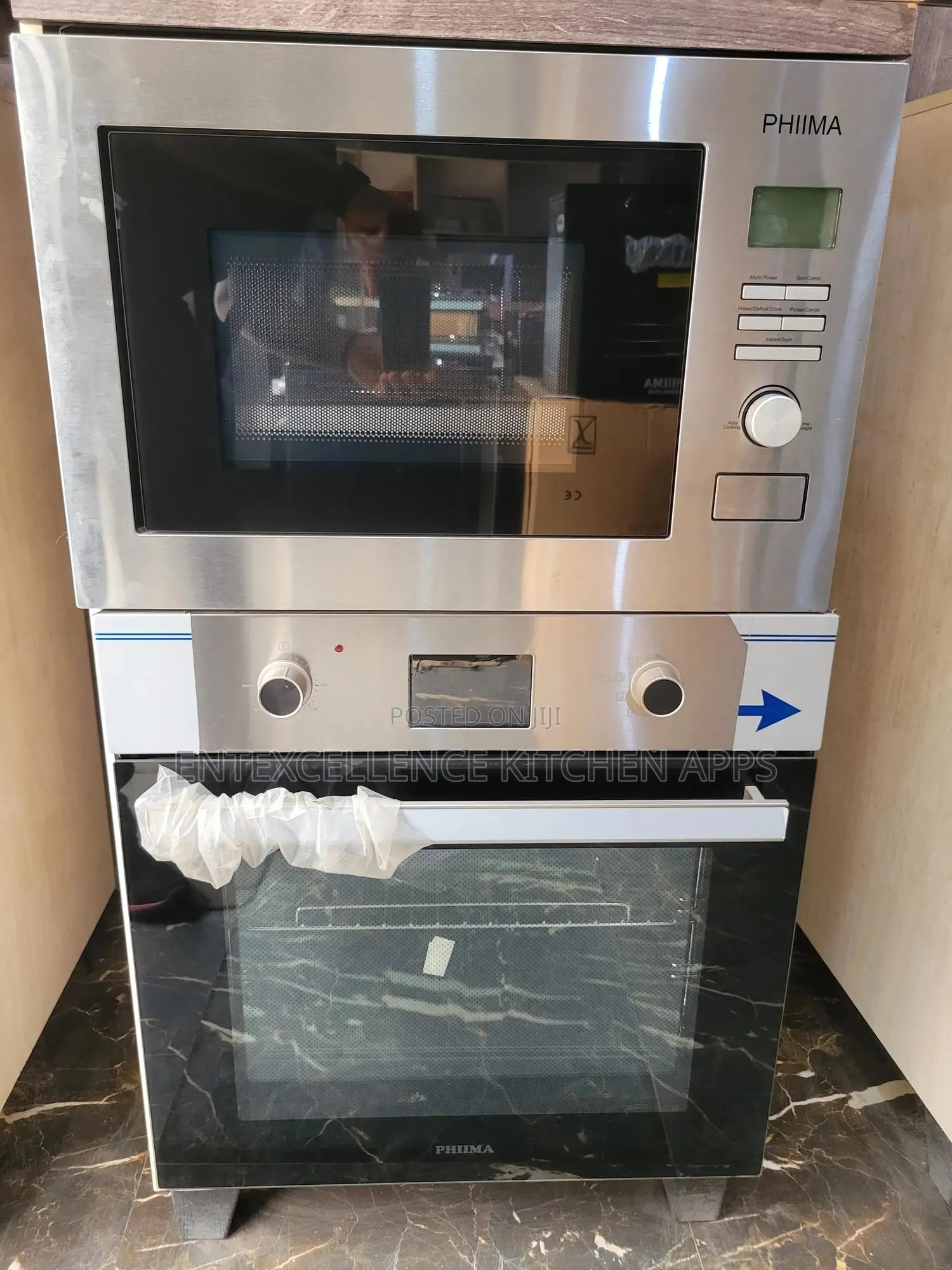 Phiima 60cm Gas and Electric Built in Ovens and Microwave