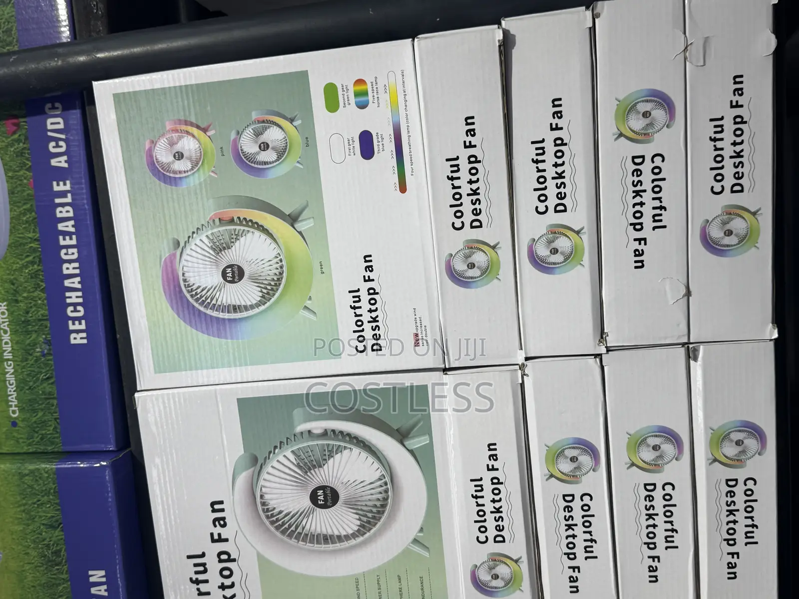 Multifunctional 180 Degree Rotating Recharge Portable Fan
