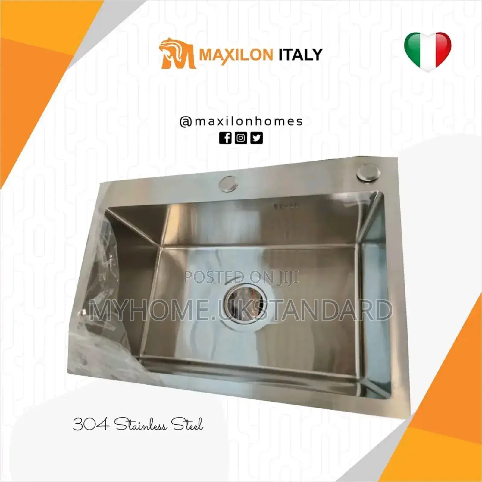 One Bowl Italian Hand Made Kitchen Sink