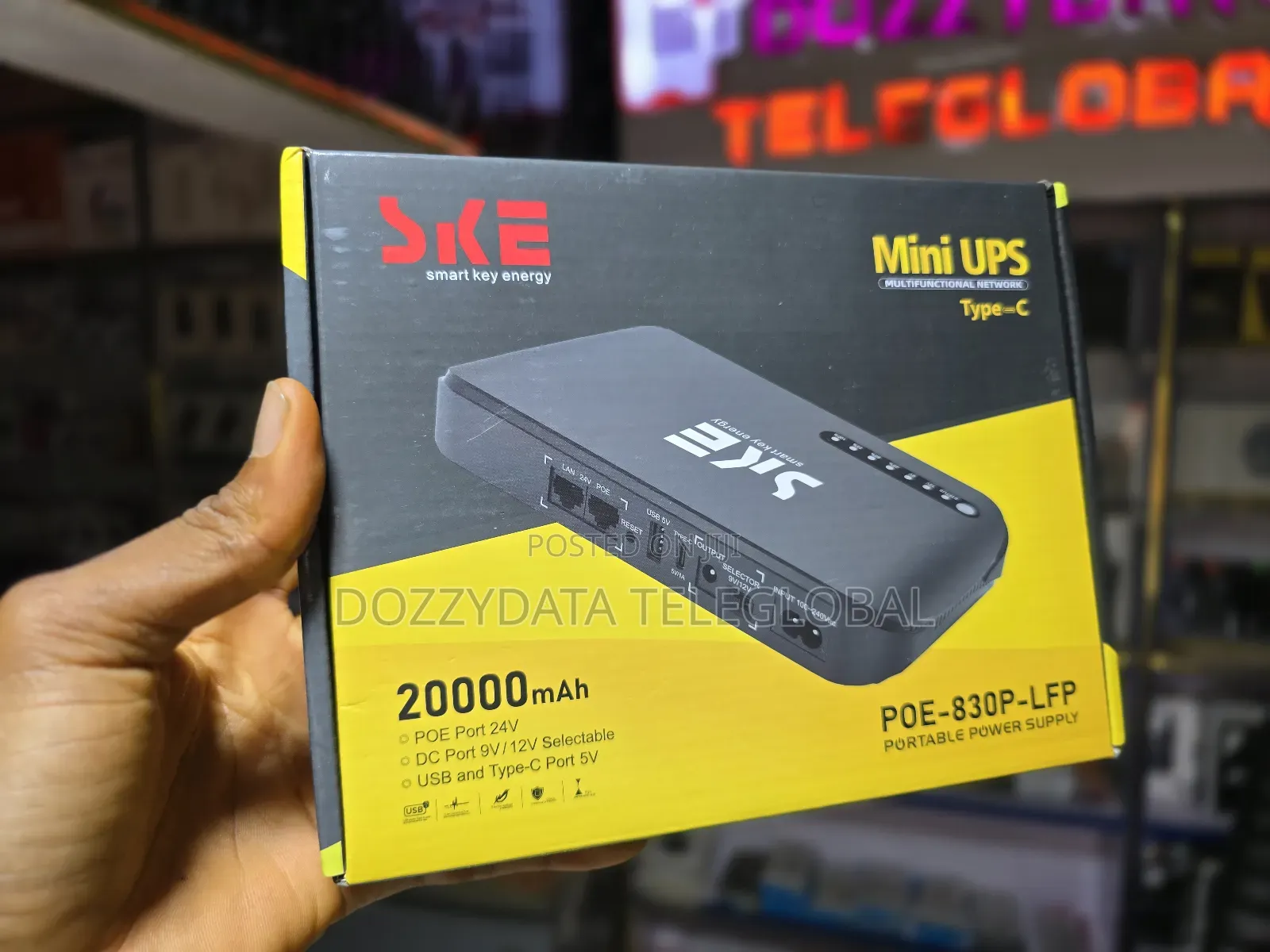 Ske Mini Ups Poe-830p-LFP 20000mah Portable Power Supply