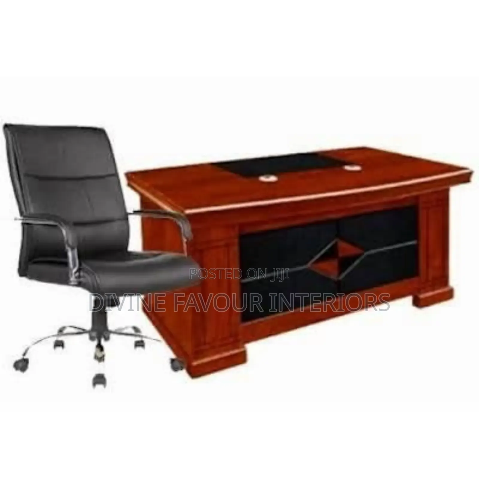 Office Table and a Swivel Office Chair -1400mx600m