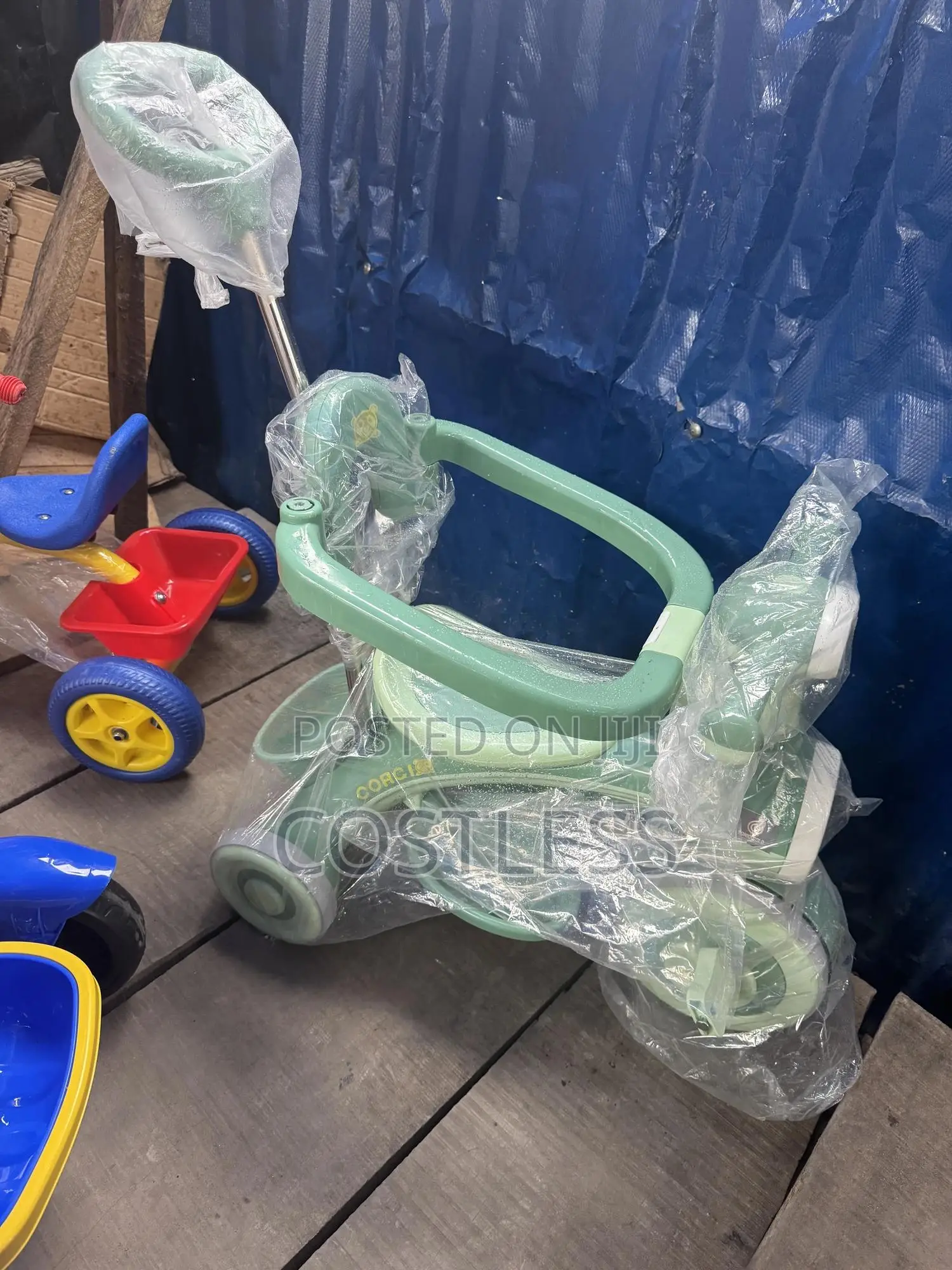 Baby Tricycle With Adjustable Parental Push Handle