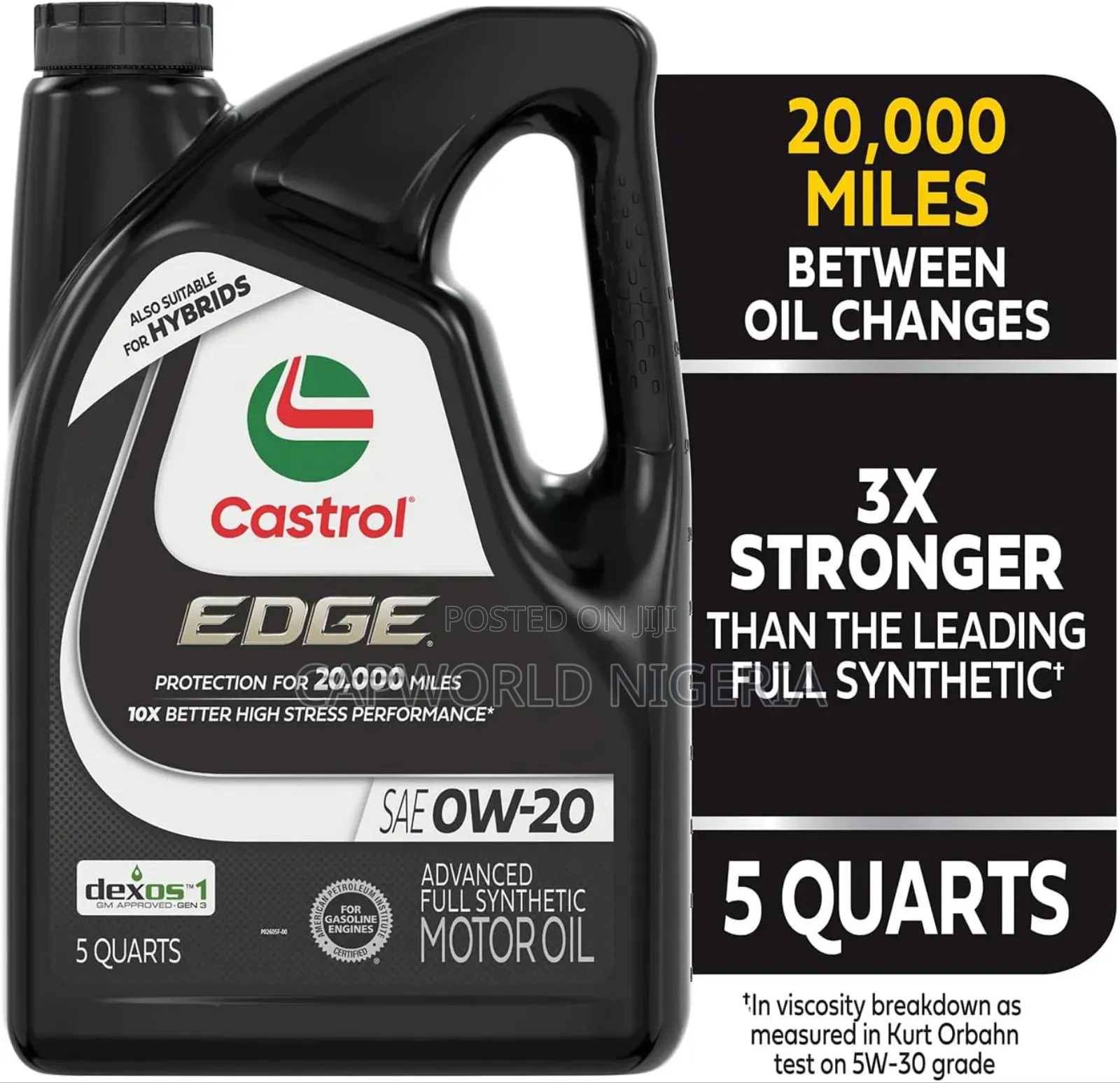Castrol 0w-20 Advanced Full Synthetic Motor Oil (5 Litres)