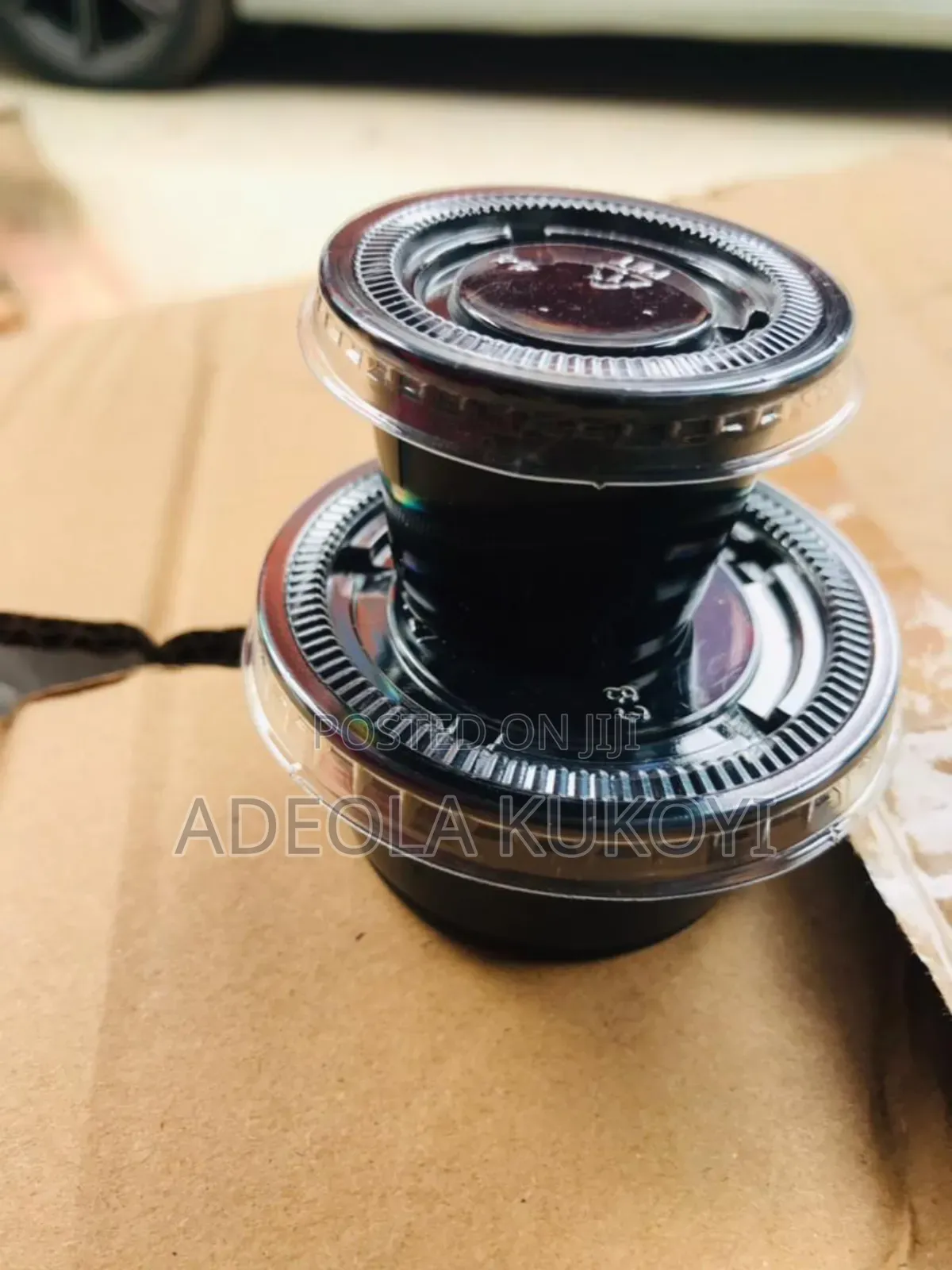 1oz Black Sauce Cup- 20 Packs