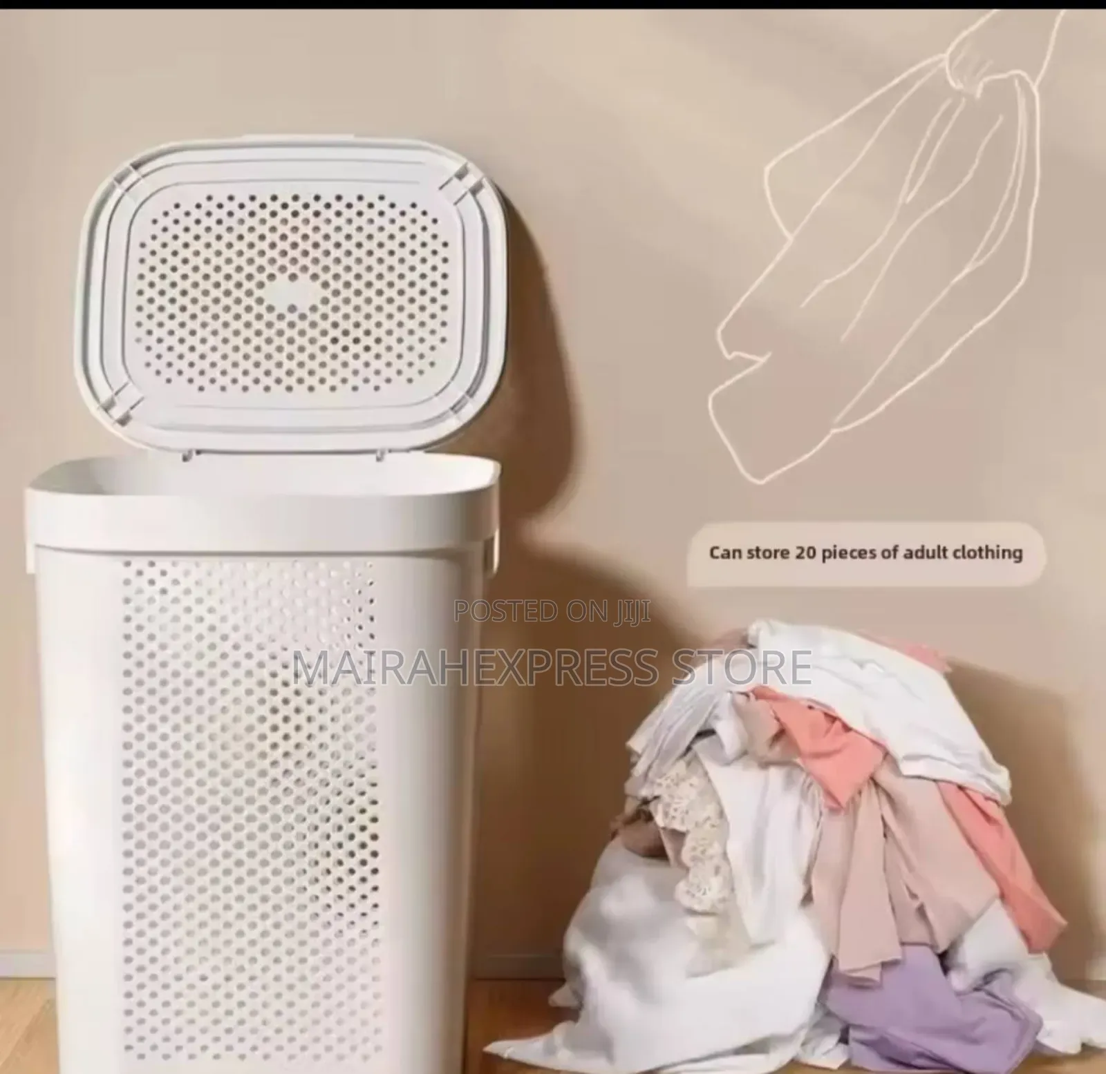 Large Capacity Laundry Basket With Lid