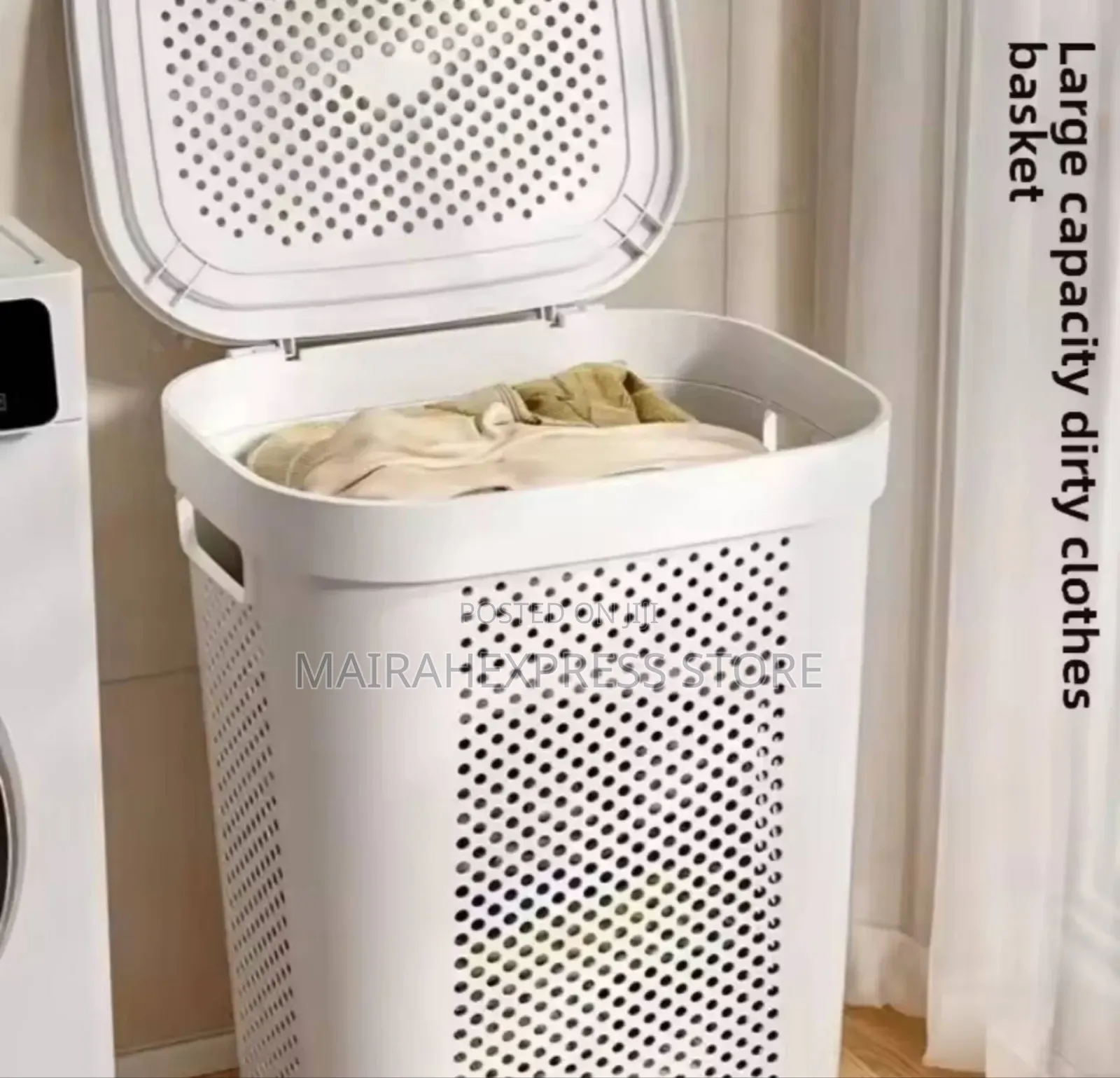 Large Capacity Laundry Basket With Lid