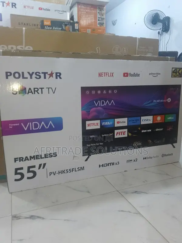 Polystar 55" Uhd Smart Tv – Hdmi, Usb, Wifi