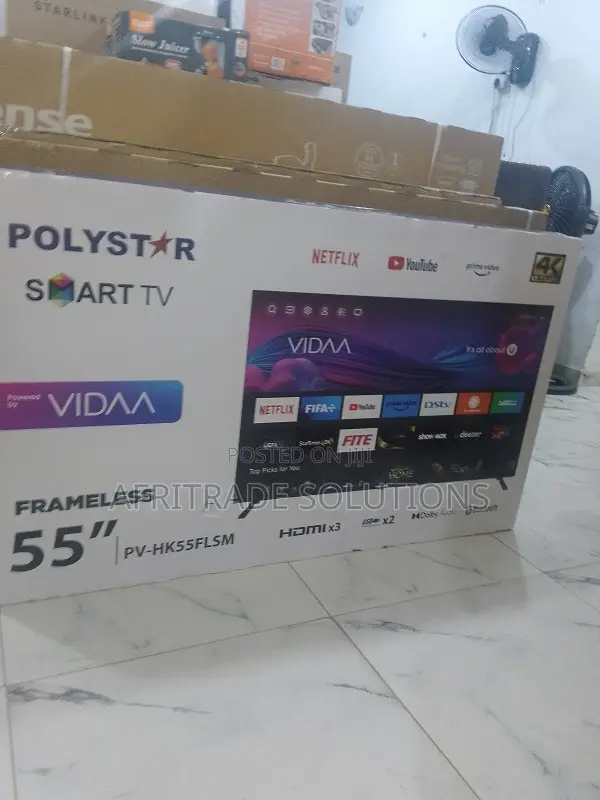 Polystar Smart Tv – 55" Display With Wide Viewing Angle