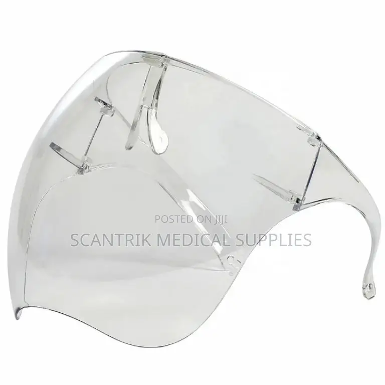 Clear Safety Face Shield With Eyeglass Hook