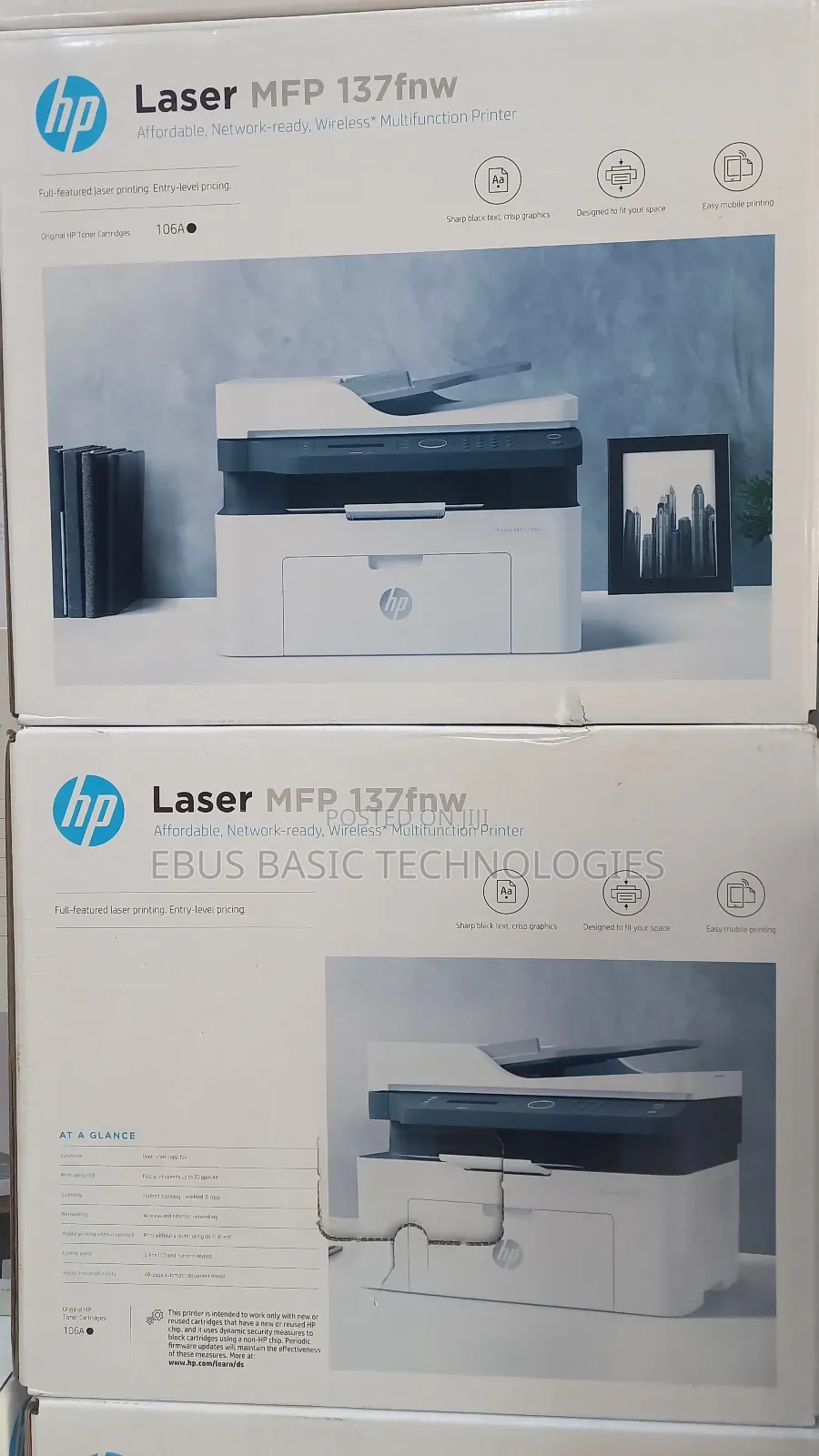 Hp Laserjet MFP 137fnw All in One Printer